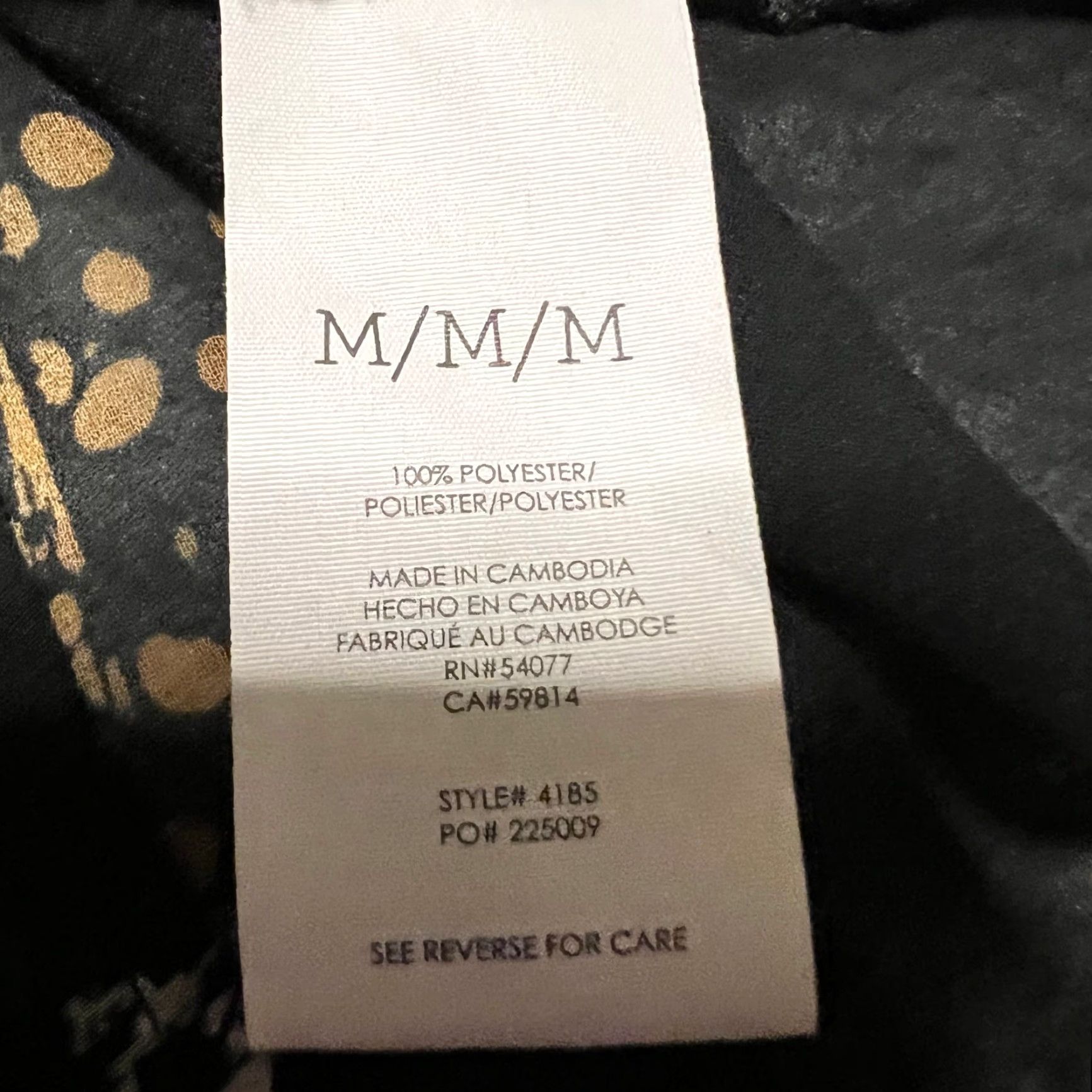 Vintage Cabi Tank Top Shirt Womens Medium Incandescent Black Ruffle Tie Neck Sheer 4185 Size M / US 6-8 / IT 42-44 - 7 Thumbnail