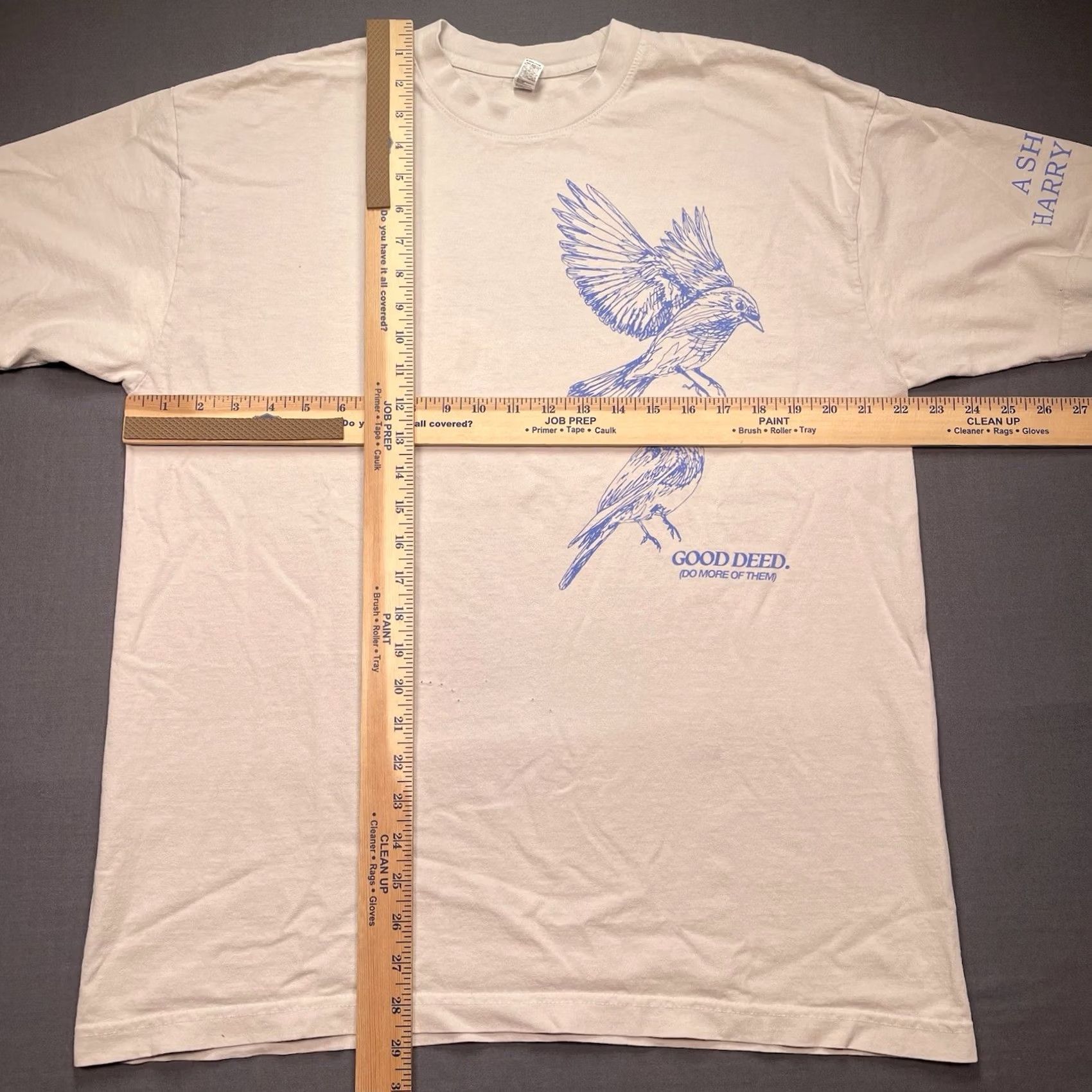Hudson Har ry Hud son Shirt Men’s Large Good Deed Do More Of Them Beige Art Tee L Long Sleeve Men's T-Shirt Beige Art Tee Size US L / EU 52-54 / 3 - 5 Thumbnail