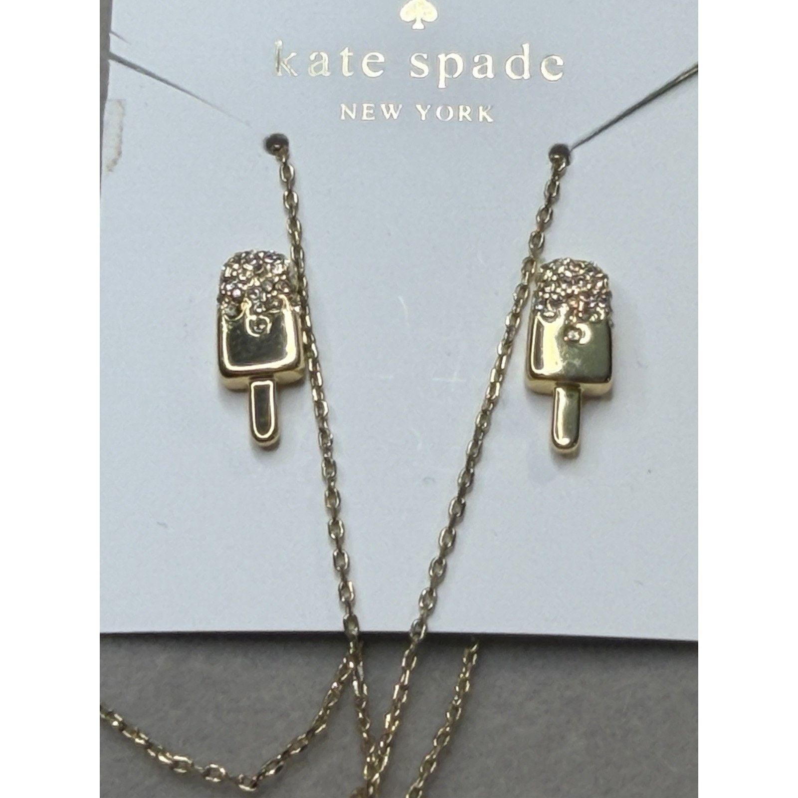 Kate Spade Kate Spade Ice Pop Necklace w Earrings Set Fast Food Gold Size ONE SIZE - 2 Thumbnail