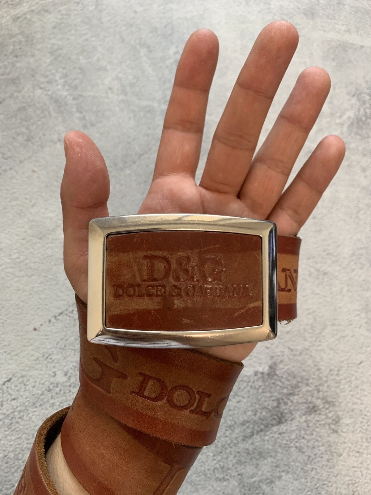 Dolce & Gabbana × Vintage Leather dolce gabbana belt Size ONE SIZE - 3 Thumbnail