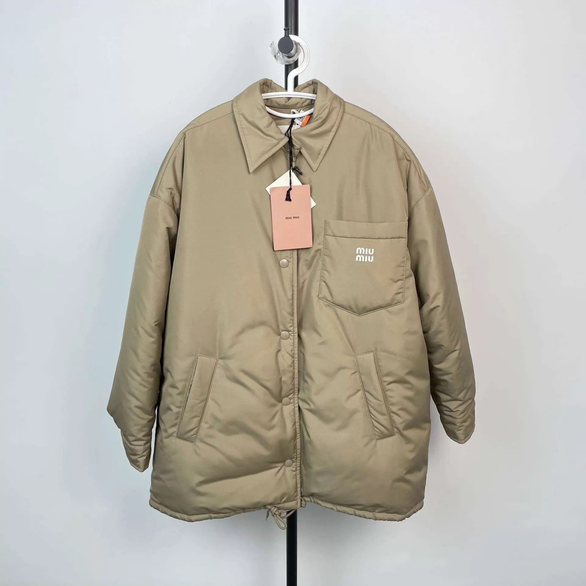 Miu Miu MIU MIU women's khaki puffer jacket size 36 Size XS / US 0-2 / IT 36-38 - 1 Thumbnail