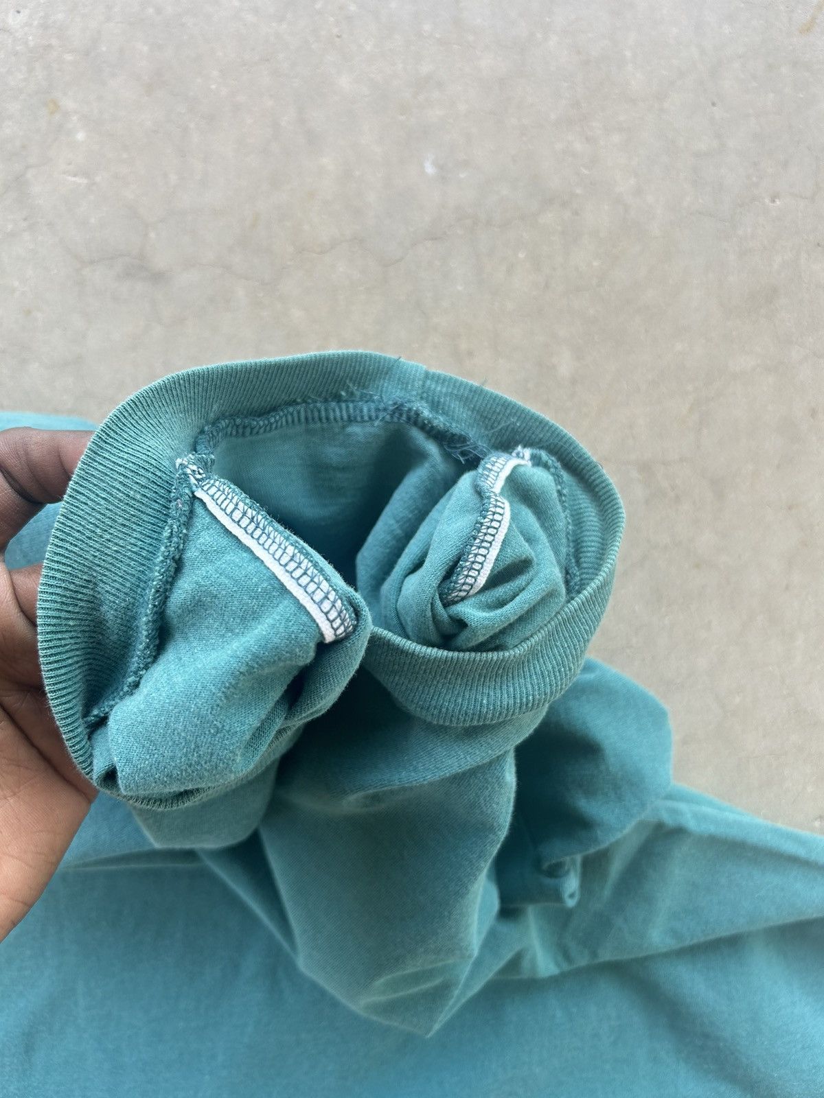 Vintage Vintage Selvedge Sunfaded Aqua Blank T Shirt Size US M / EU 48-50 / 2 - 4 Thumbnail