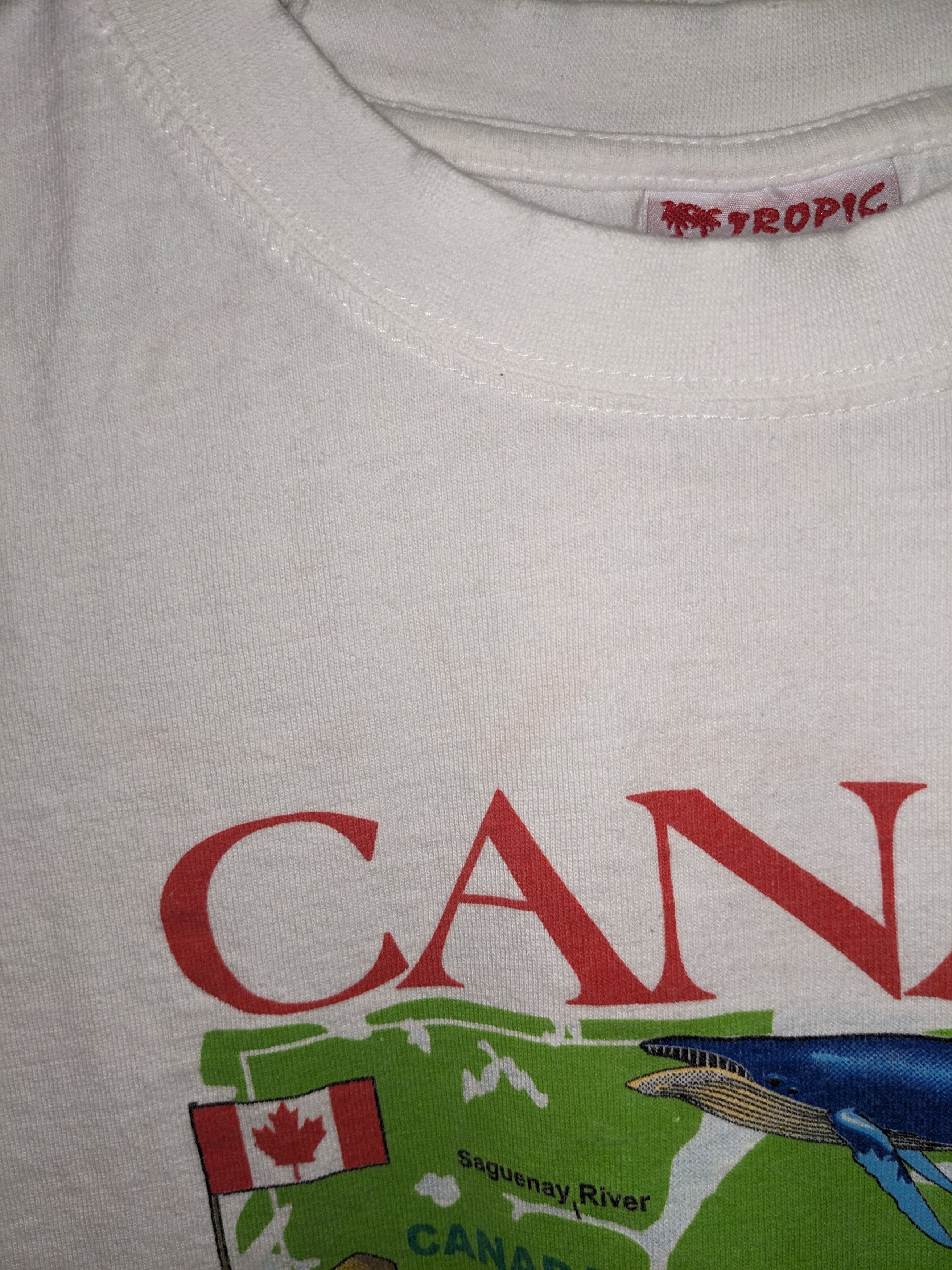 Vintage Vintage 90s Canada New York City Map White X-Large T-Shirt Size US XL / EU 56 / 4 - 4 Thumbnail