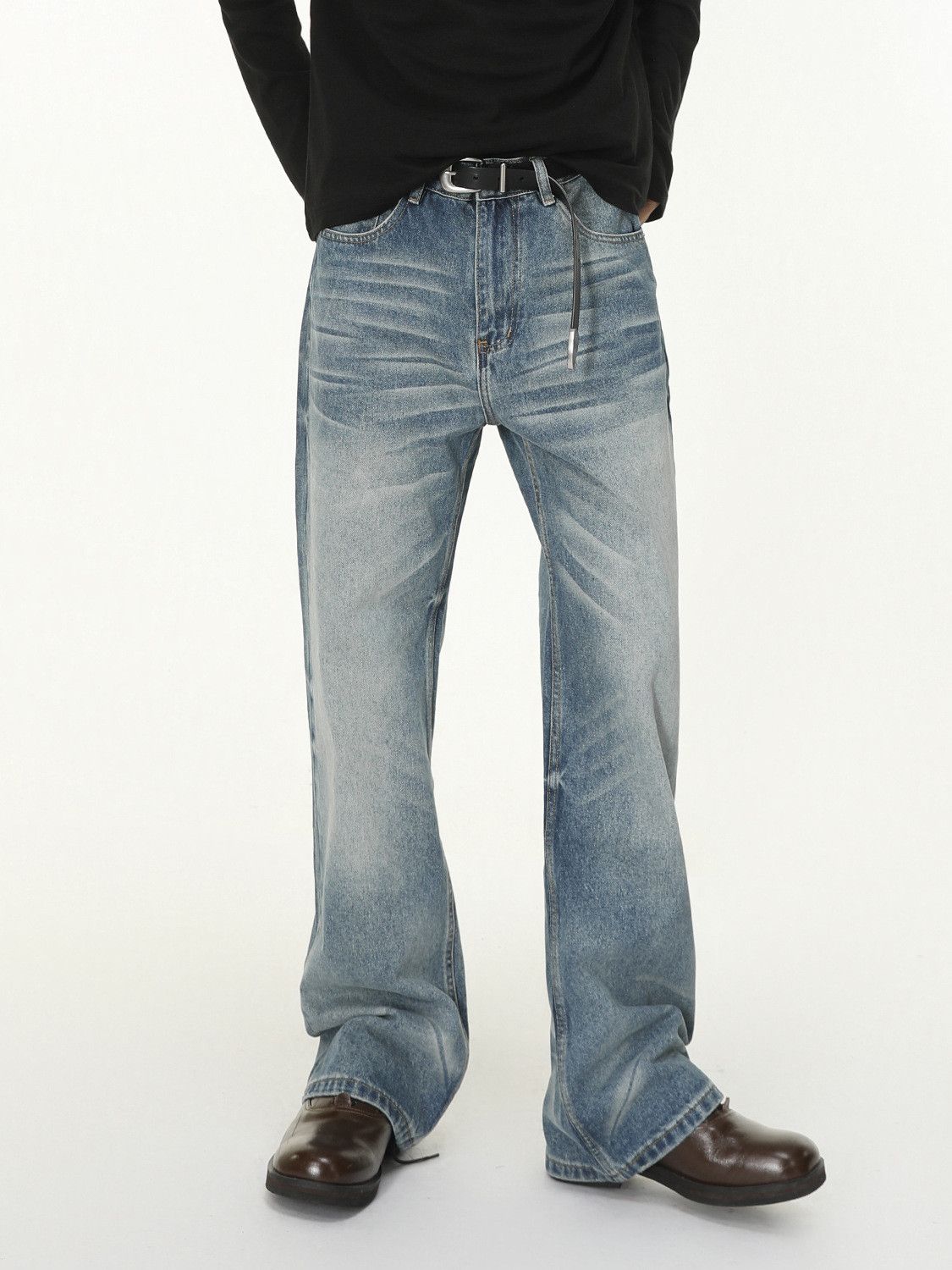 Jean Men's American Vibe Washed Loose-Fit Straight-Leg Jeans Size US 32 / EU 48 - 2 Thumbnail