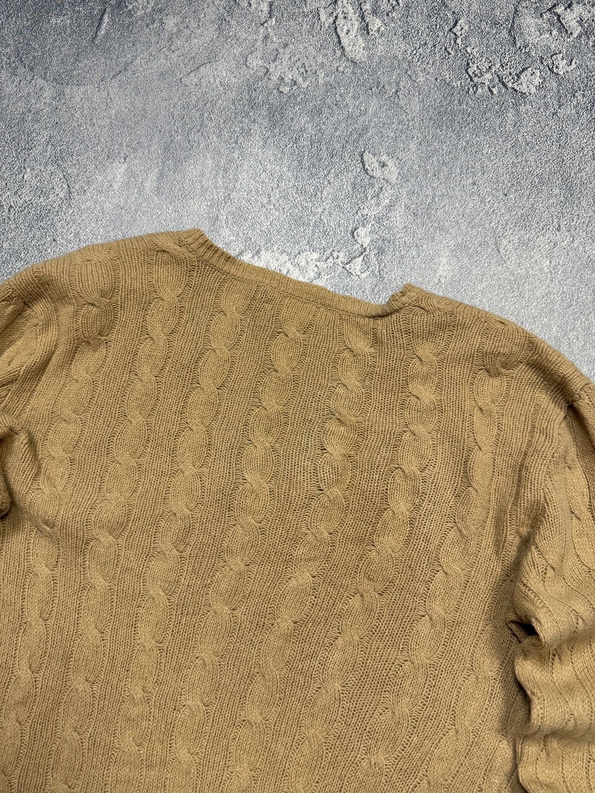 Polo Ralph Lauren Polo Ralph Lauren V-Neck Cable Knitwear Sweater Vintage Size US L / EU 52-54 / 3 - 9 Thumbnail