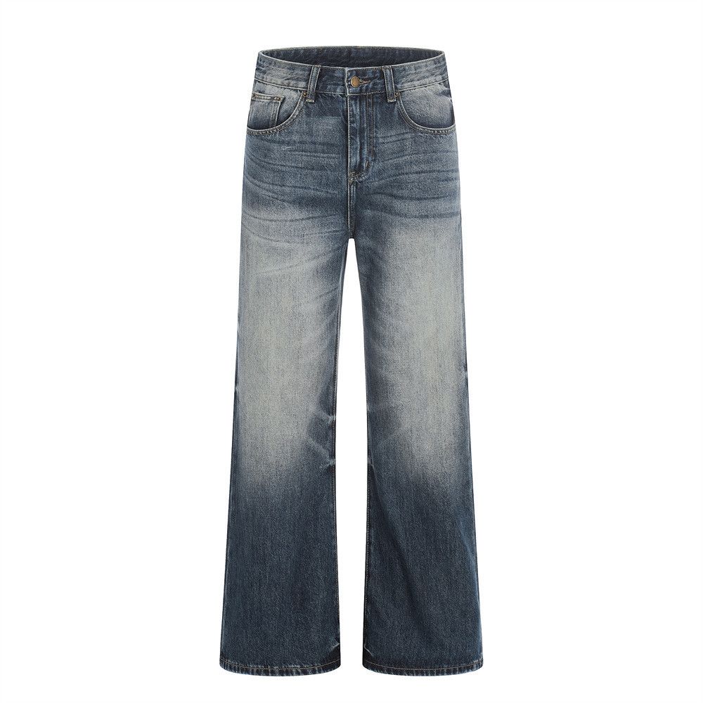 Vintage Retro Men's Vibe Punk Gradient Washed Denim Jeans Size US 32 / EU 48 - 1 Thumbnail