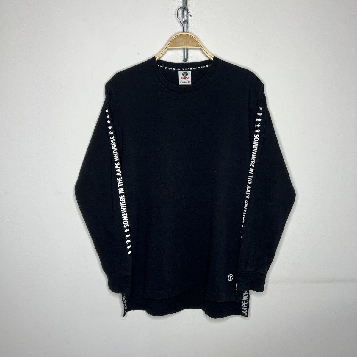 Aape Aape Long Sleeve Tee Tshirt Black Bathing Ape Size US M / EU 48-50 / 2 - 1 Thumbnail