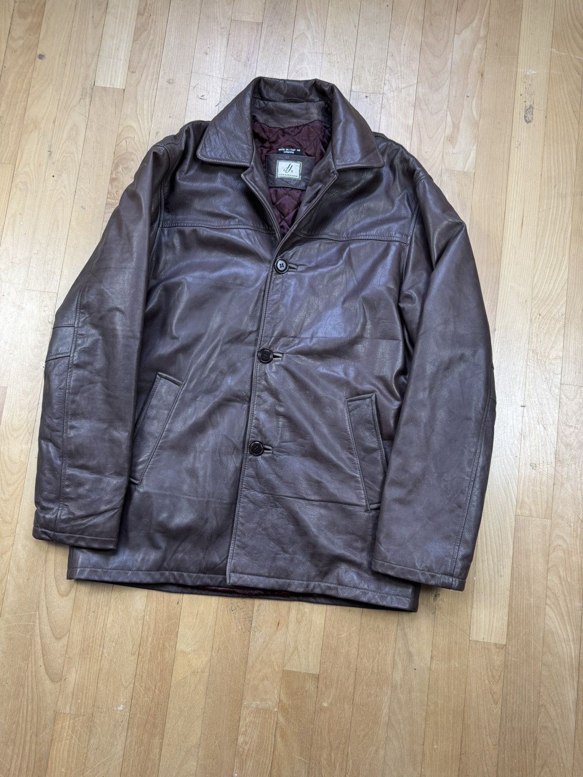 Vintage Vintage Colonel Littleton Brown Leather Jacket Coat USA 90S Size US L / EU 52-54 / 3 - 2 Thumbnail