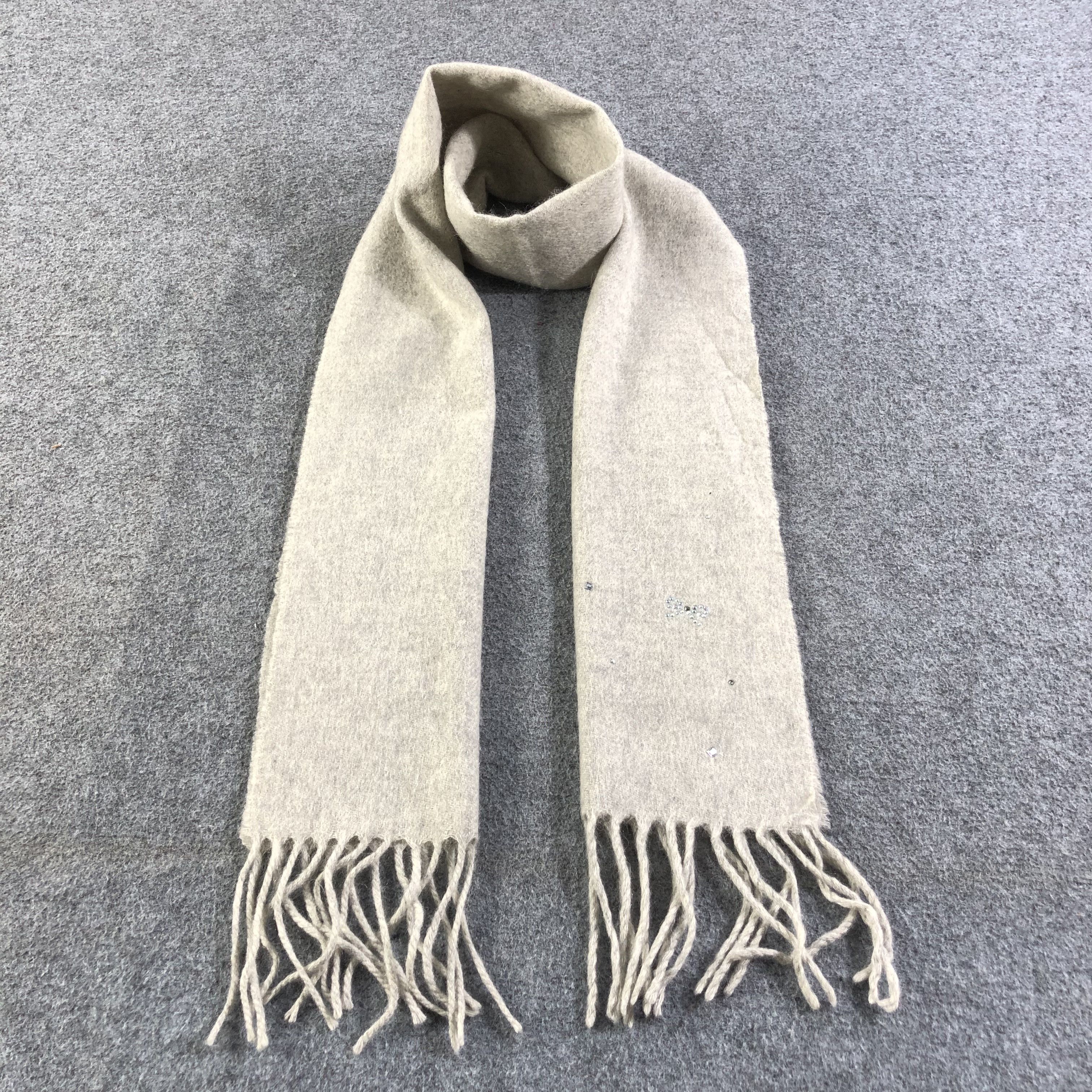 Furla Grey Cashmere Scarf Muffler V1326