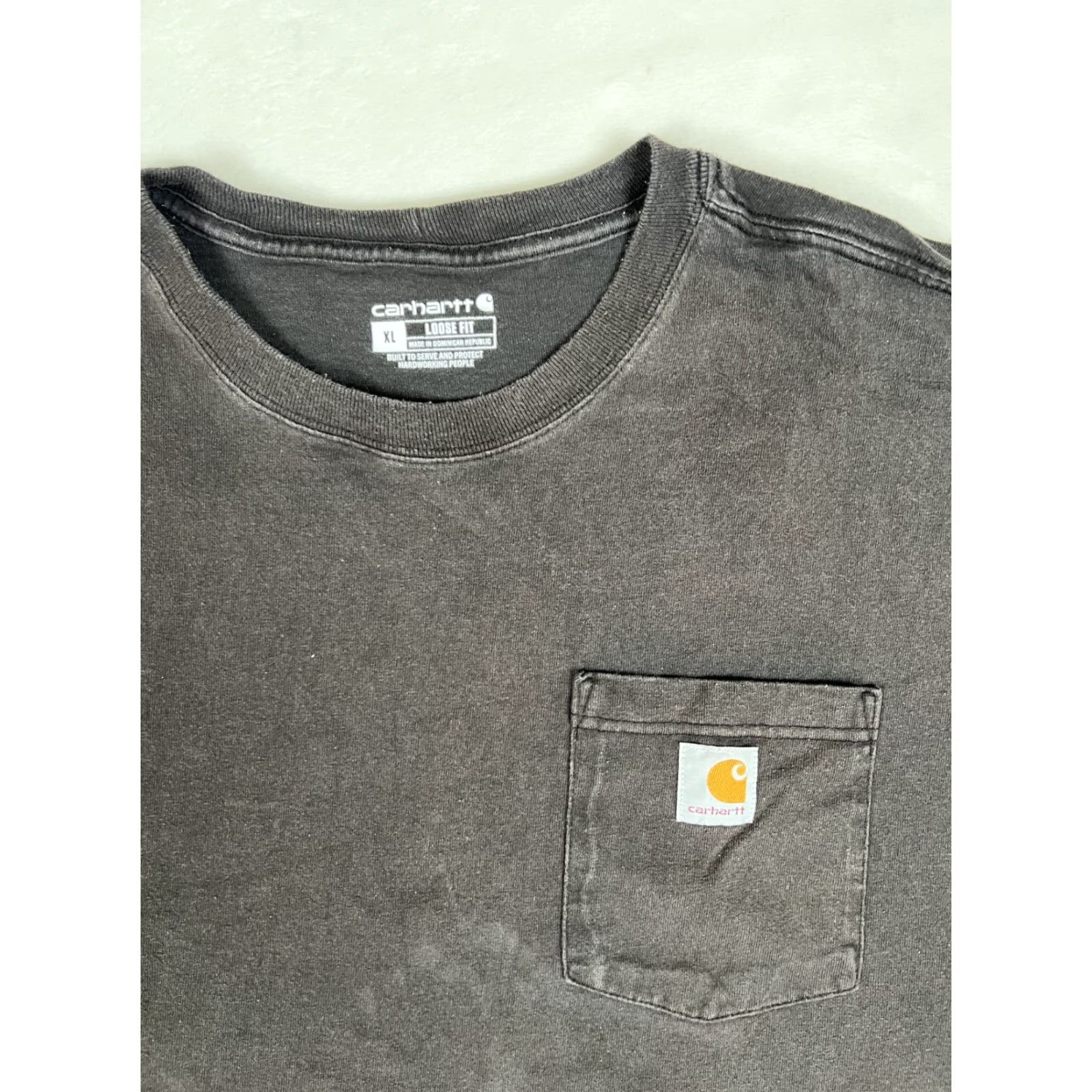 Carhartt VINTAGE Carhartt Black Pocket Shirt XL Faded Grunge Loose Fit Work Size XL Men 90s Grunge Pocket Shirt Size US XL / EU 56 / 4 - 2 Thumbnail