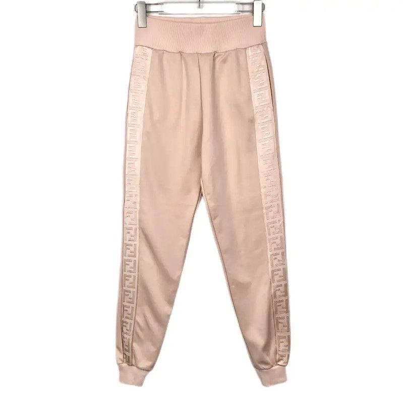 Fendi Fendi Pink Cotton Casual Pants for Women 0089 Size 23" - 1 Thumbnail