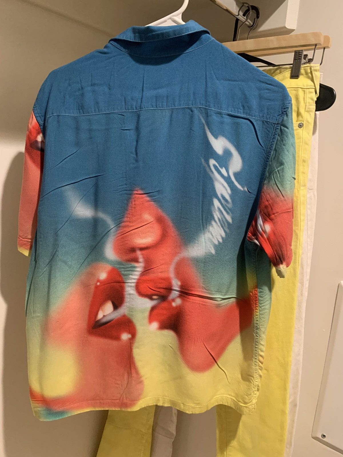 Supreme Supreme Blow Back kiss rayon shirt | Grailed