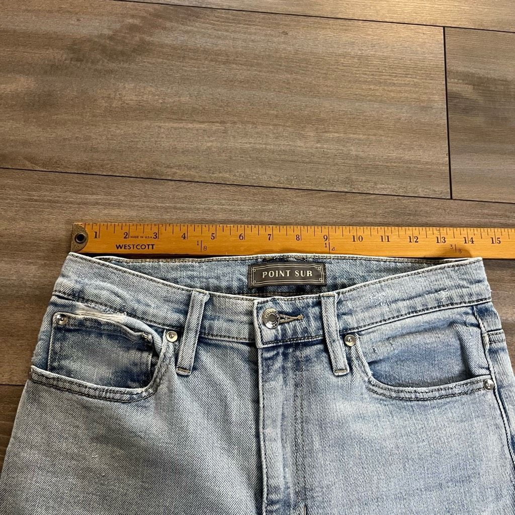 Anthropologie Point Sur by J Crew High Rise Slim Boyfriend Distressed Jean Size 27" / US 4 / IT 40 - 5 Thumbnail