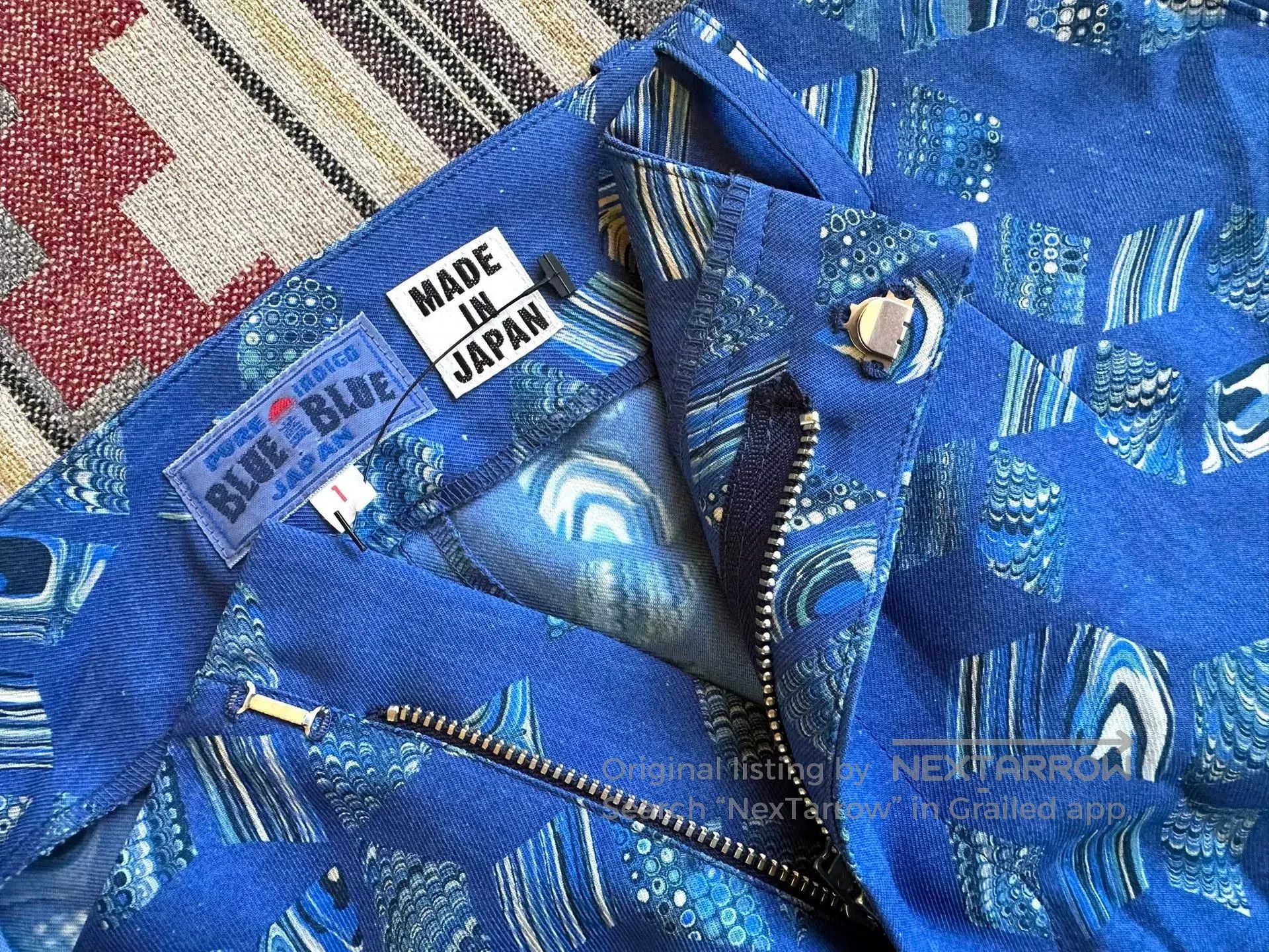Blue Blue Japan blue blue japan marble print skirt. Size 23" - 4 Thumbnail