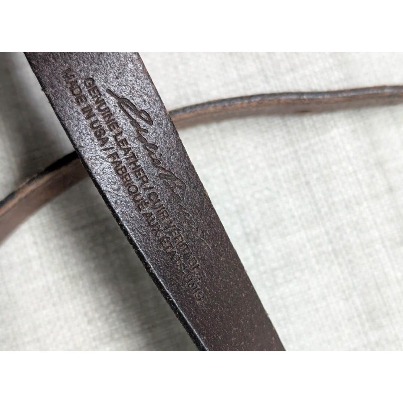 Eddie Bauer VINTAGE Eddie Bauer belt Women's Brown Full Grain Leather USA Made Slim 33/34 Brown Cowhide Width 1-1/2" 31-35.5" Size ONE SIZE - 7 Thumbnail