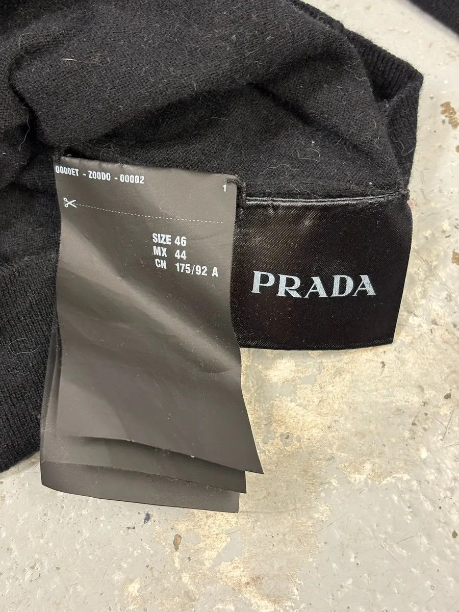 Designer × Prada × Vintage Prada Black Minimalist Cardigan Sweater Size US S / EU 44-46 / 1 - 6 Thumbnail