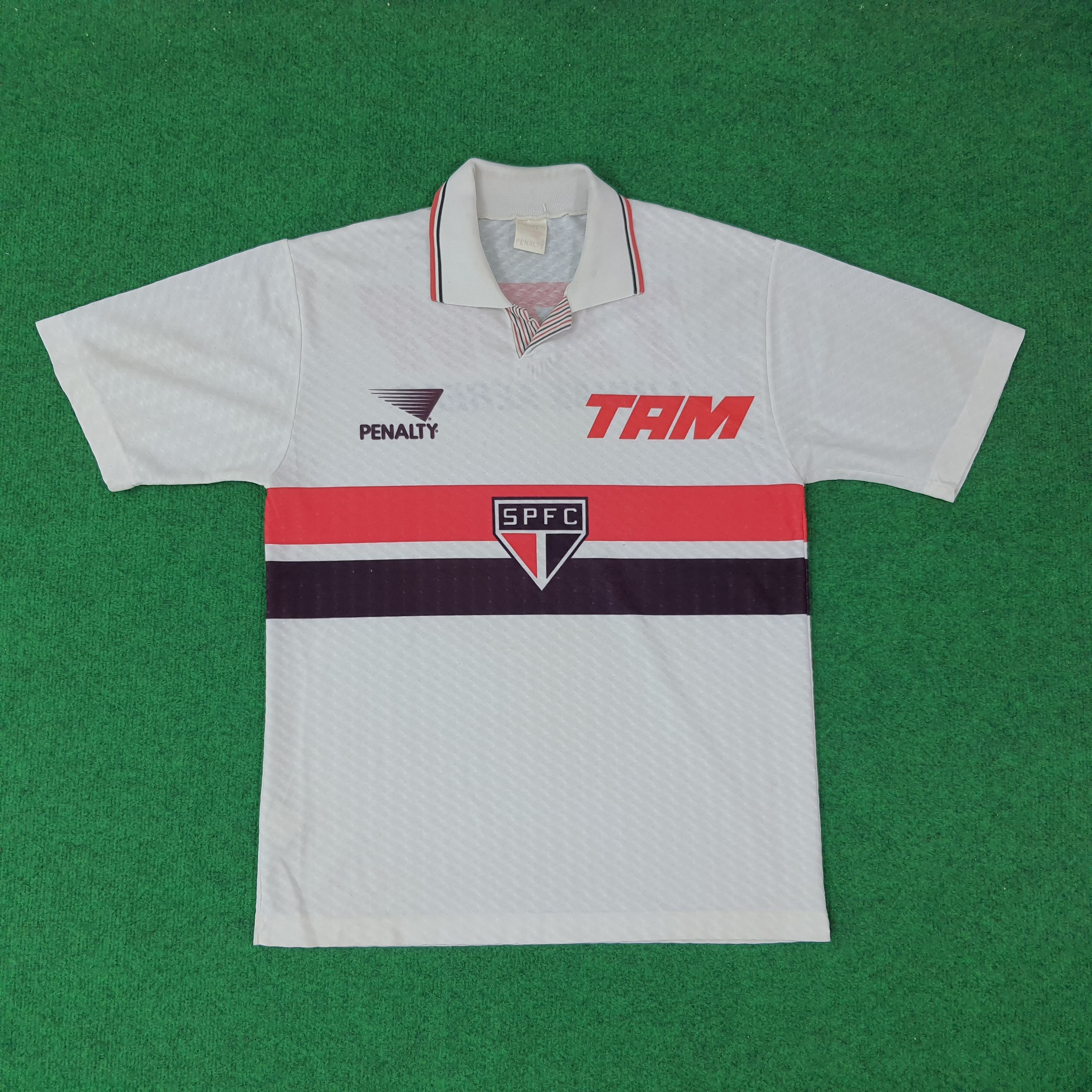 Penalty Vintage Penalty Sao Paulo Home Football 90s Jersey C223N49 Size US M / EU 48-50 / 2 - 1 Thumbnail