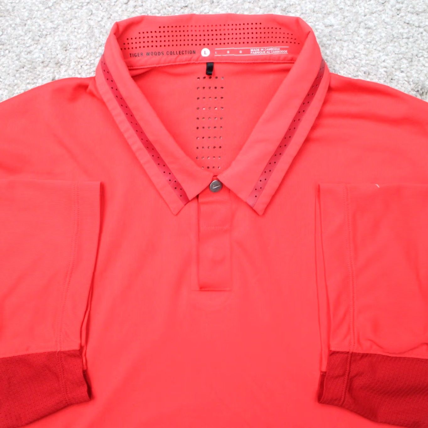 Nike Nike Tiger Woods Polo Shirt Men L Red Dri-Fit Short Sleeve Golf Shirt BWRiese Size US L / EU 52-54 / 3 - 2 Thumbnail