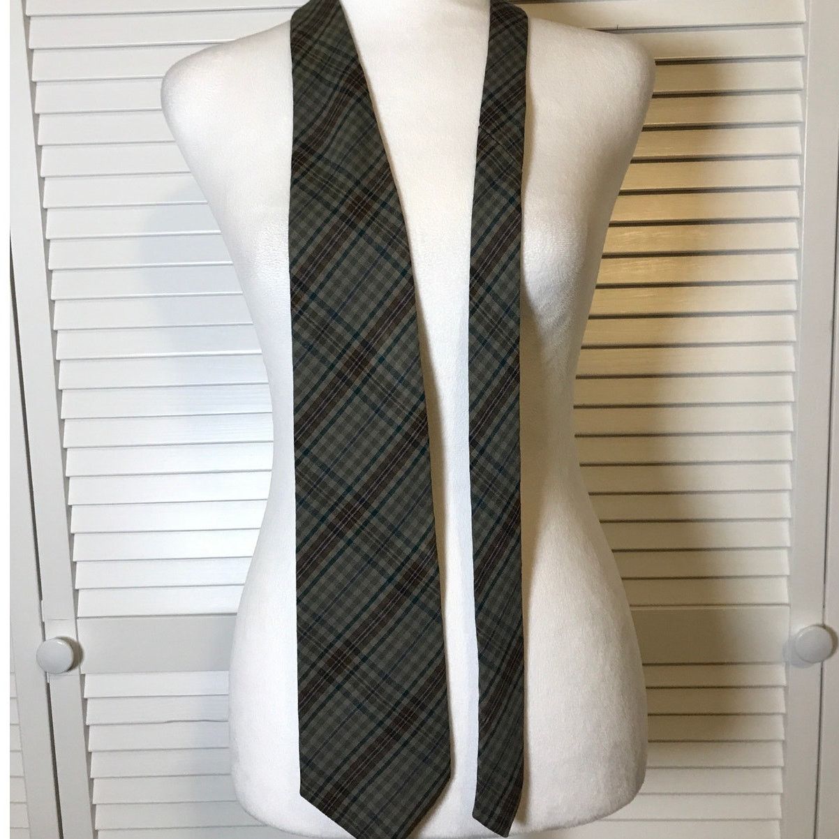 Pendleton Pendleton Vintage Plaid Short Wide Virgin Wool Men Necktie Size ONE SIZE - 3 Thumbnail