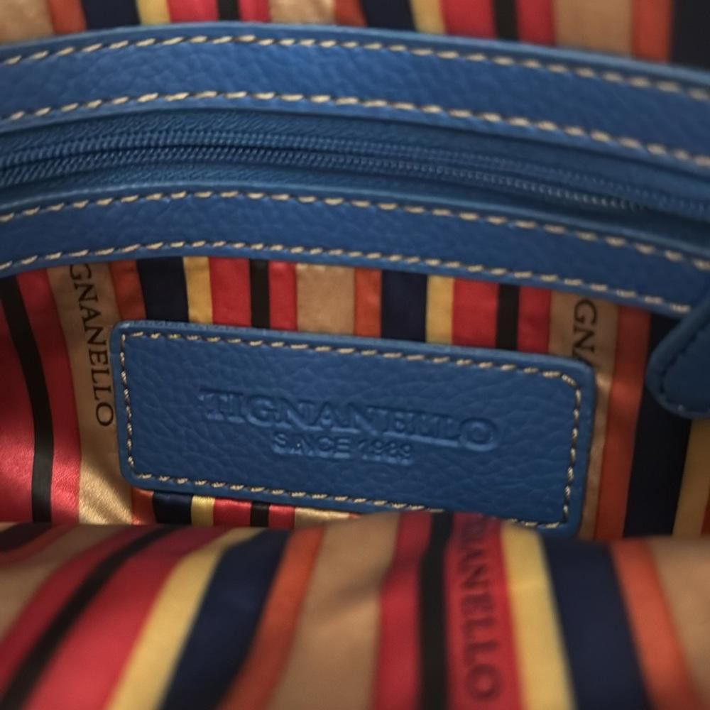 Designer Tignanello FUNCTIONISTA X-Body Leather Crossbody Royal Blue Size ONE SIZE - 8 Thumbnail