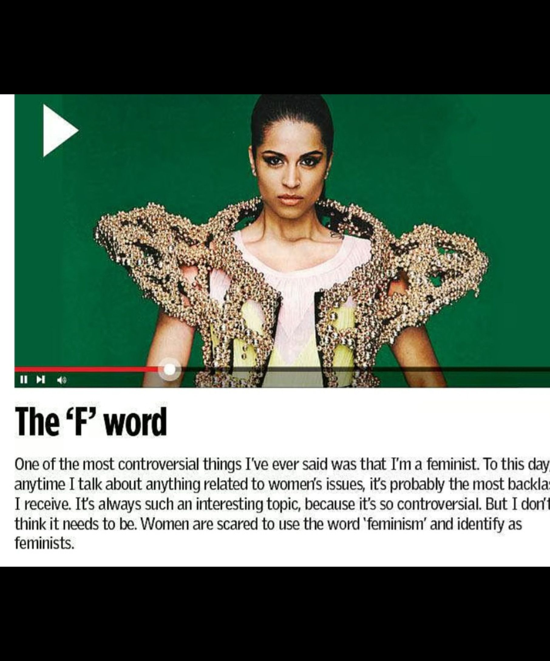 Other Lilly Singh “F Word” Editorial Gold Beaded Couture Art Piece Size ONE SIZE - 4 Thumbnail