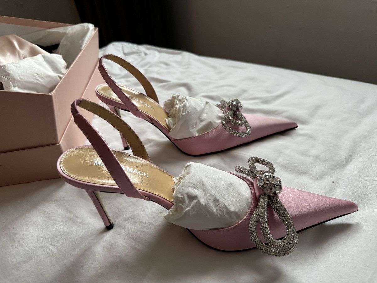 MACH & MACH Mach & Mach Pink Satin Double Bow Heels Size US 9 / IT 39 - 7 Thumbnail