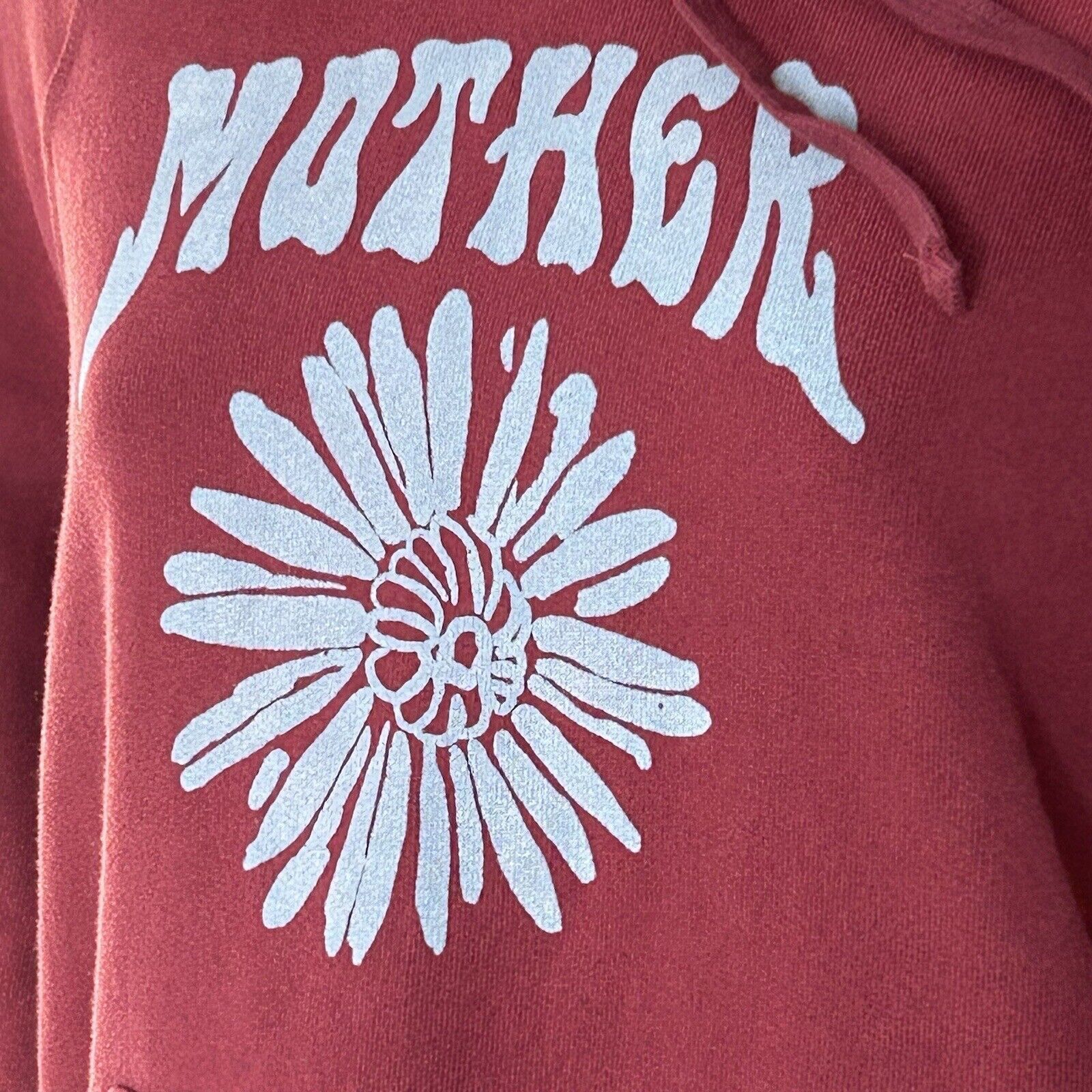 MOTHER MOTHER Hooded Sweatshirt XS Hoodie Burgundy /Blue Flowers Size XS / US 0-2 / IT 36-38 - 6 Thumbnail