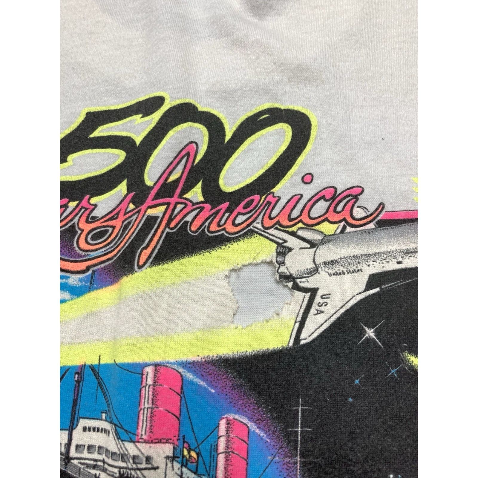 Vintage VINTAGE 90s T SHIRT SPACE SHUTTLE INN BEST WESTERN DISTRESSED THRASHED SOFT Large Mens White Space Shuttle Western T-Shirt XXL Fits Like Large Size US L / EU 52-54 / 3 - 6 Thumbnail