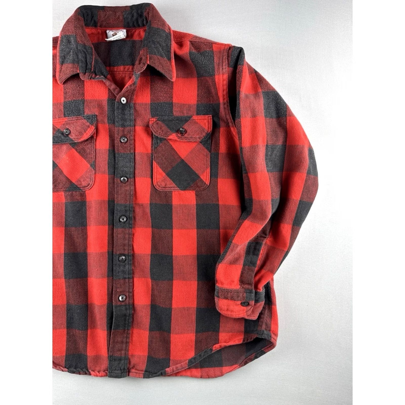 Vintage VINTAGE Prentiss Shirt Red Black USA L Flannel Button Up Workwear Mens 90s Size US L / EU 52-54 / 3 - 3 Thumbnail