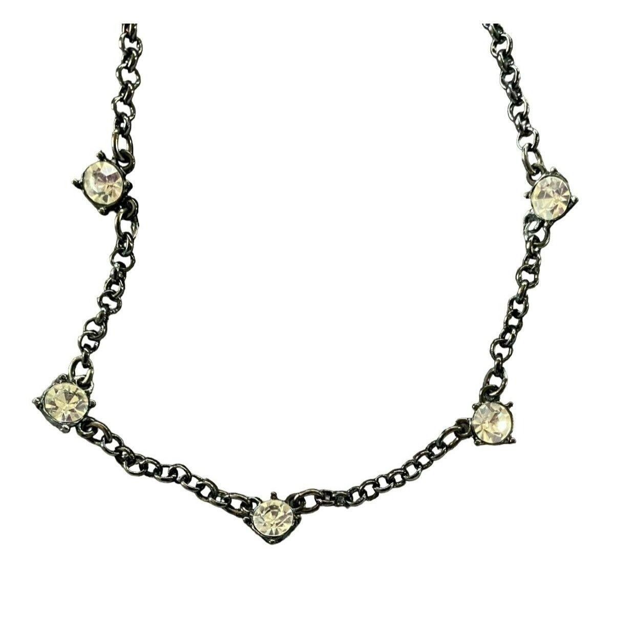 Other The Limited Black Chain Choker Necklace With Clear Rhineston Size ONE SIZE - 4 Thumbnail