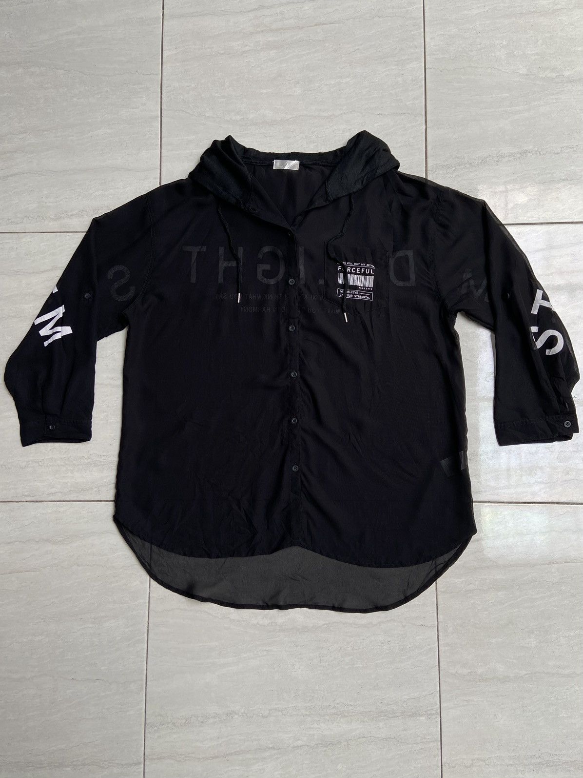 Designer × Japanese Brand GALYGE Black Mesh Hoodie/Shirt Size US XL / EU 56 / 4 - 1 Thumbnail