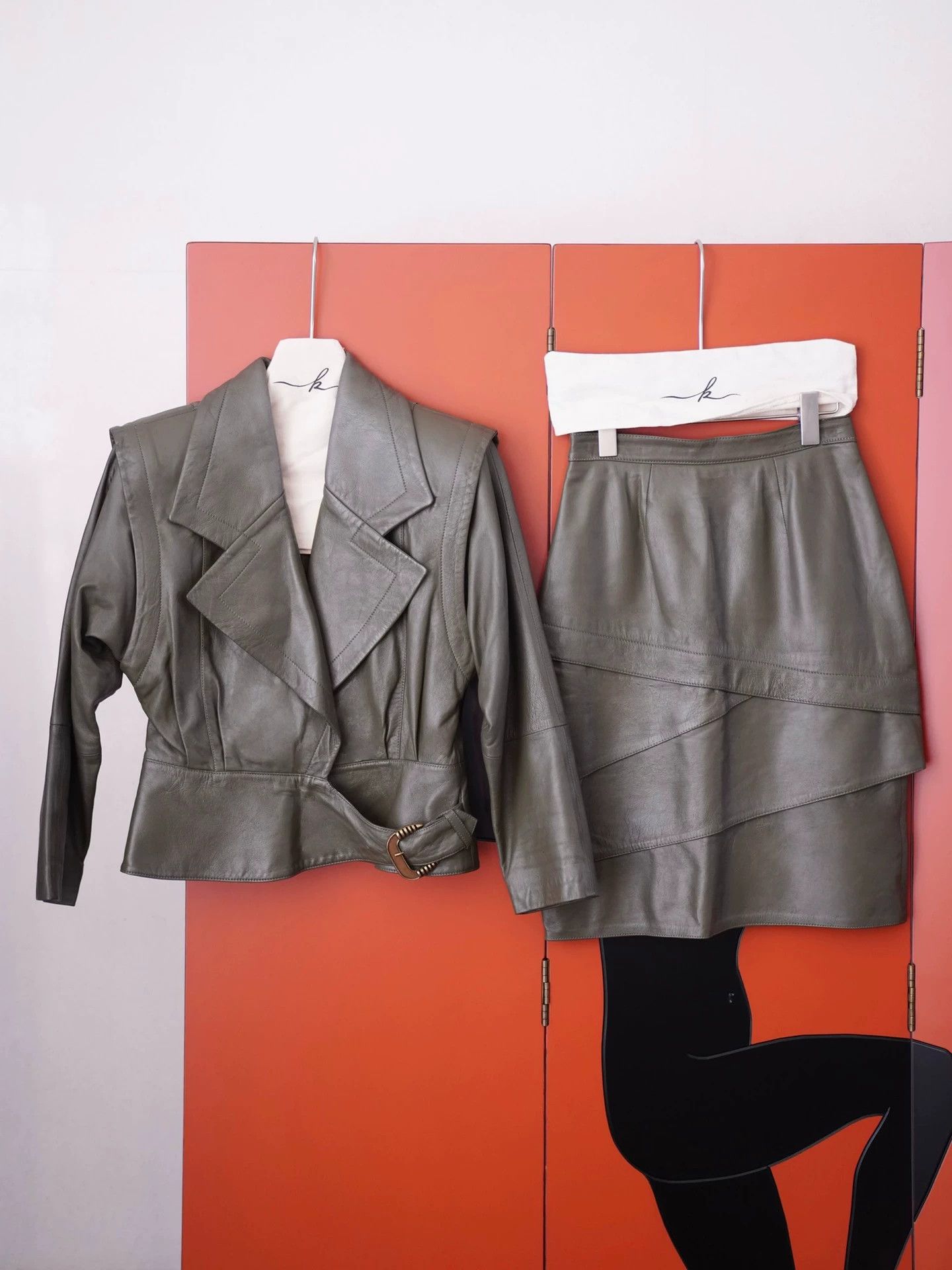 Other Lillie Rubin Vintage Leather Blazer Skirt Set M Size M / US 6-8 / IT 42-44 - 2 Thumbnail