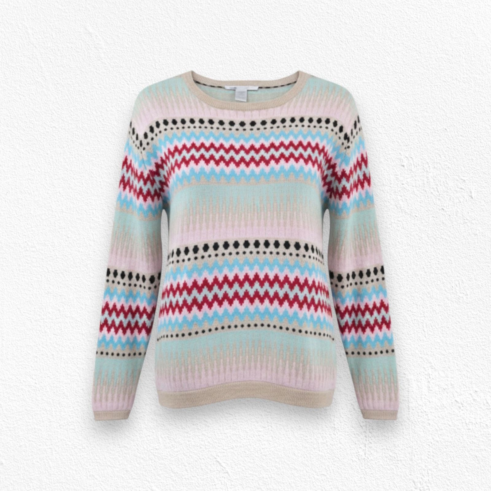 Other Multicolor Fair Isle Knit Sweater Pastel Stripe Size Small Size S / US 4 / IT 40 - 1 Thumbnail