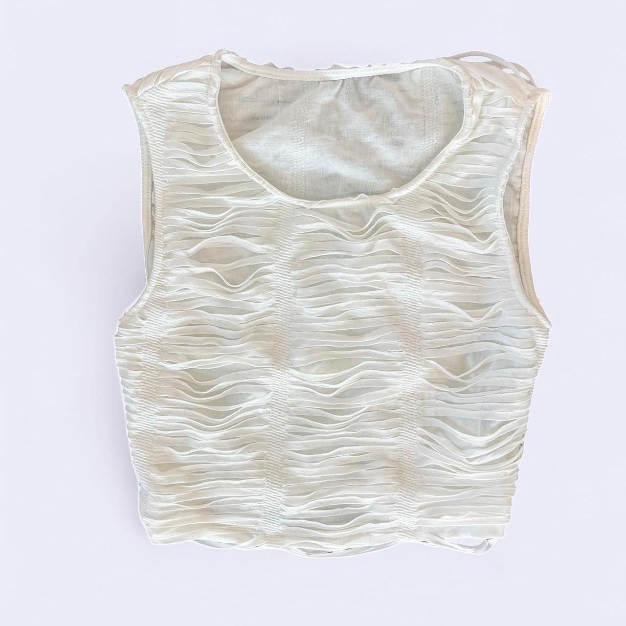 Other Women's white cream Crop tops Size US 27 - 1 Preview