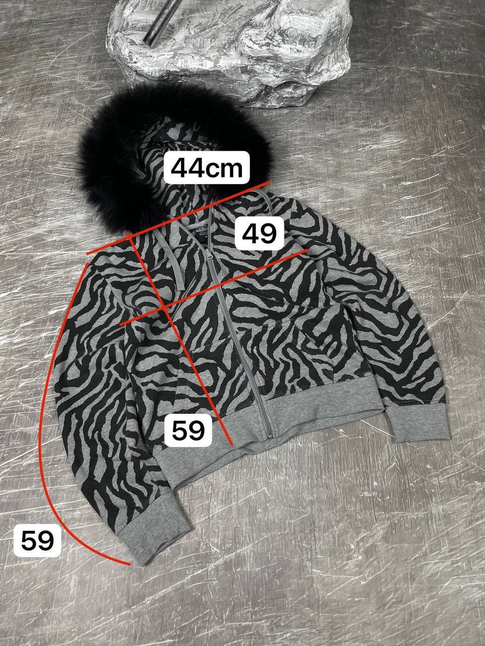 Hysteric Glamour × If Six Was Nine × Ne-Net Vintage Y2K Animal Pattern Fur Zip Hoodie Japanese Punk Vibe Size US M / EU 48-50 / 2 - 10 Thumbnail