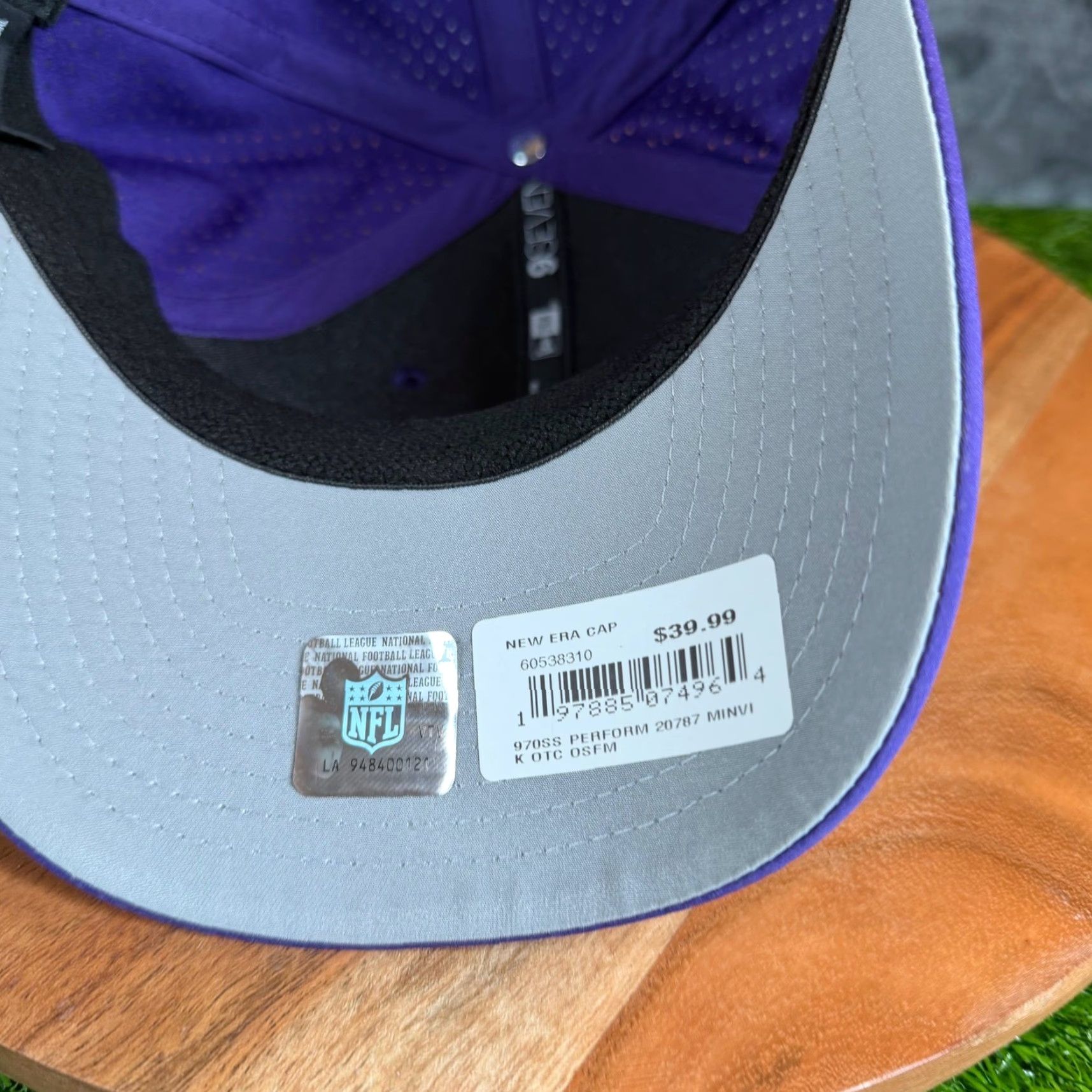 New Era New Era Minnesota Vikings NFL Purple 9FIFTY Stretch Snapback Hat Mens NWT Size ONE SIZE - 6 Thumbnail