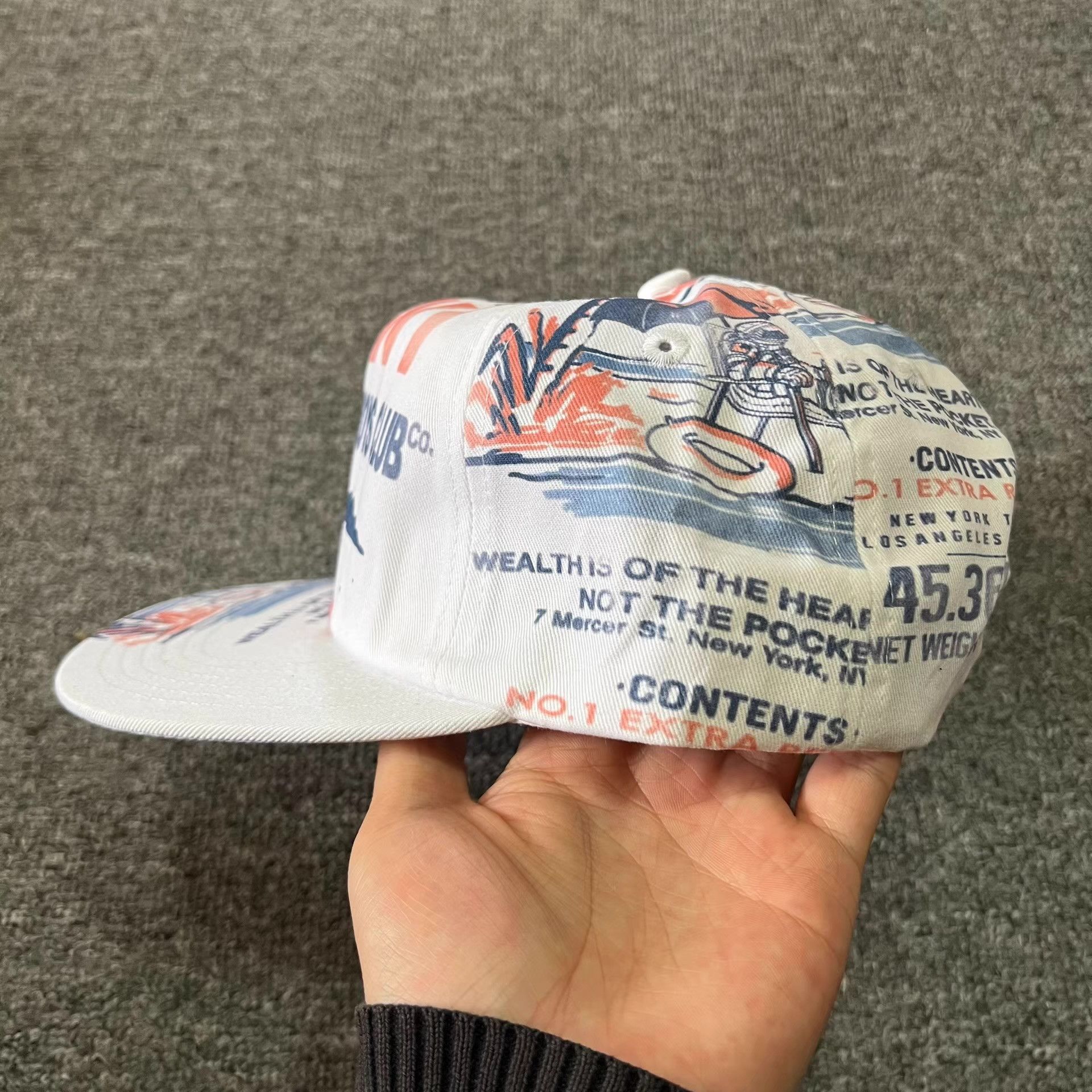Billionaire Boys Club BBCPrint Vintage Logo Beach Theme Flat Brim Baseball Cap。Q7 Size ONE SIZE - 3 Thumbnail