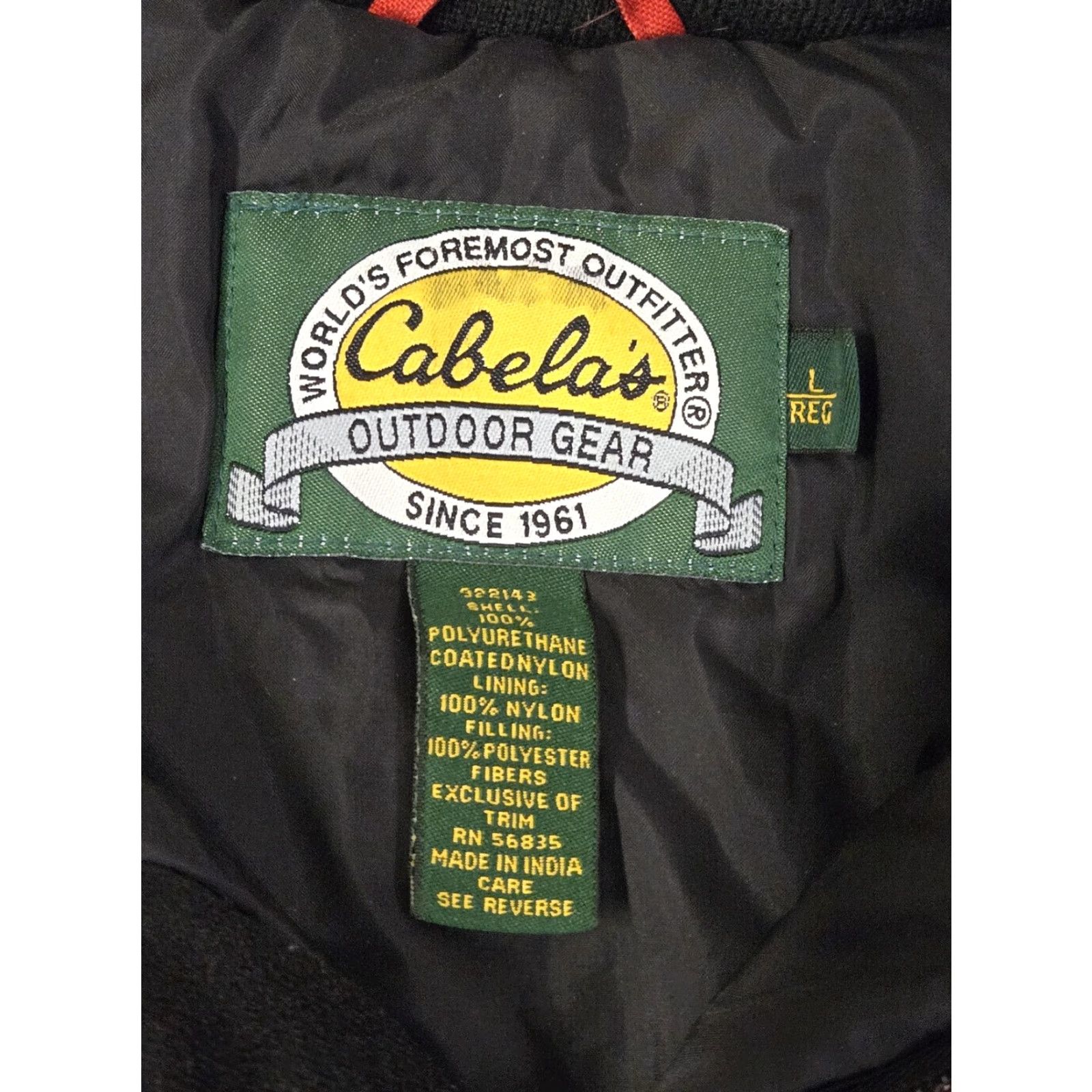 Vintage Cabela's Jacket Mens Large Red Racing Checkered Outdoor Gear Full Zip Nylon Size US L / EU 52-54 / 3 - 5 Thumbnail