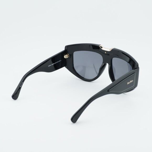 Max Mara Max Mara ORSOLA MM0083 01A Sunglasses Shiny Black Shield Size ONE SIZE - 10 Thumbnail