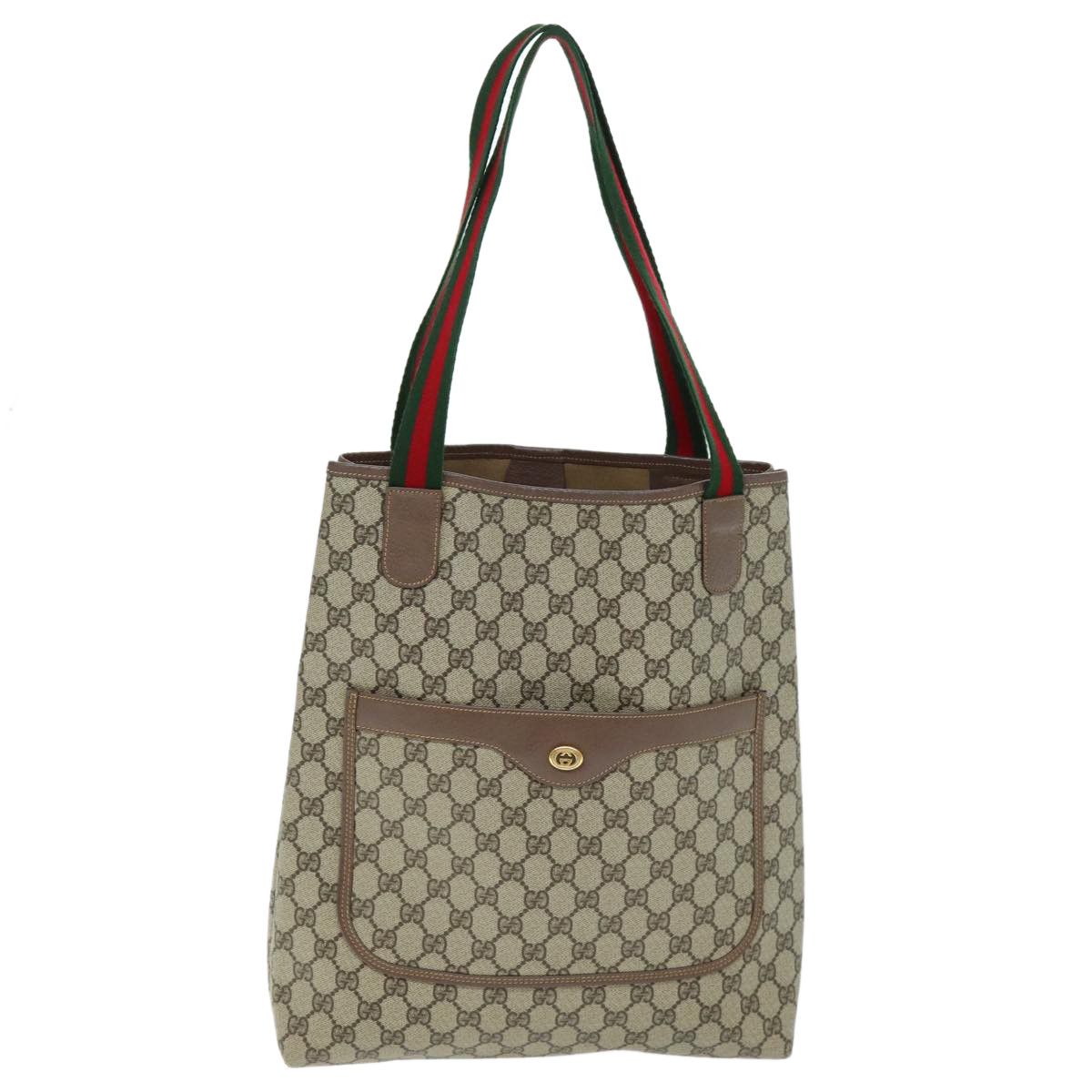 Gucci Sherry Beige Canvas Tote Bag (Pre-Owned) Size ONE SIZE - 1 Thumbnail