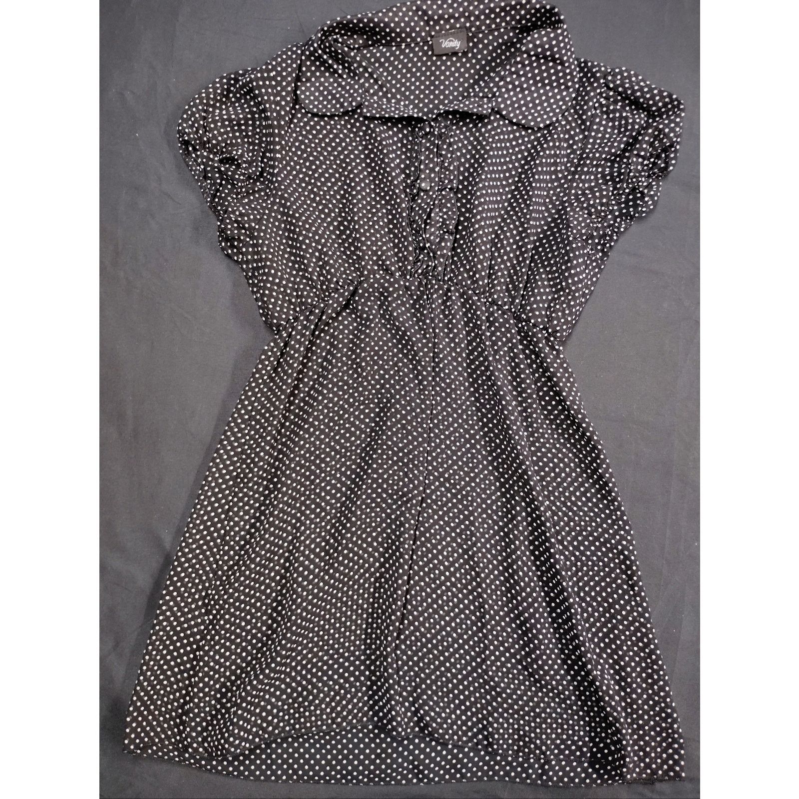 Saint Vanity Vanity Black and White Polka Dot Button-Front Dress Size M / US 6-8 / IT 42-44 - 1 Thumbnail