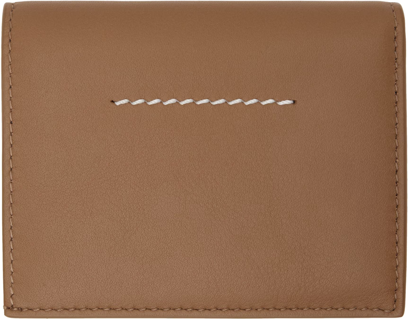 MM6 × Maison Margiela MM6 Maison Margiela Tan Leather Wallet Size ONE SIZE - 2 Thumbnail