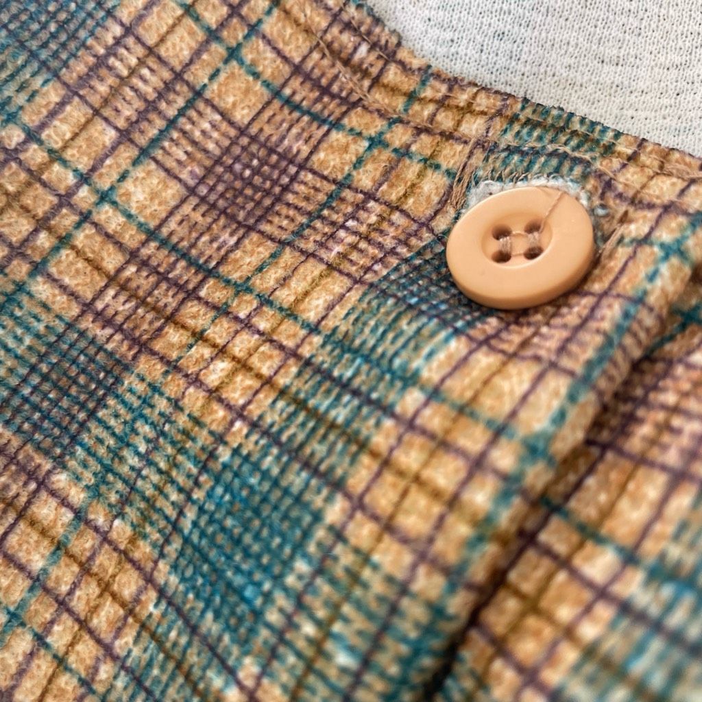 Vintage Vintage 70s Button Front Plaid Barkcloth Sleeveless Dress S Size S / US 4 / IT 40 - 9 Thumbnail