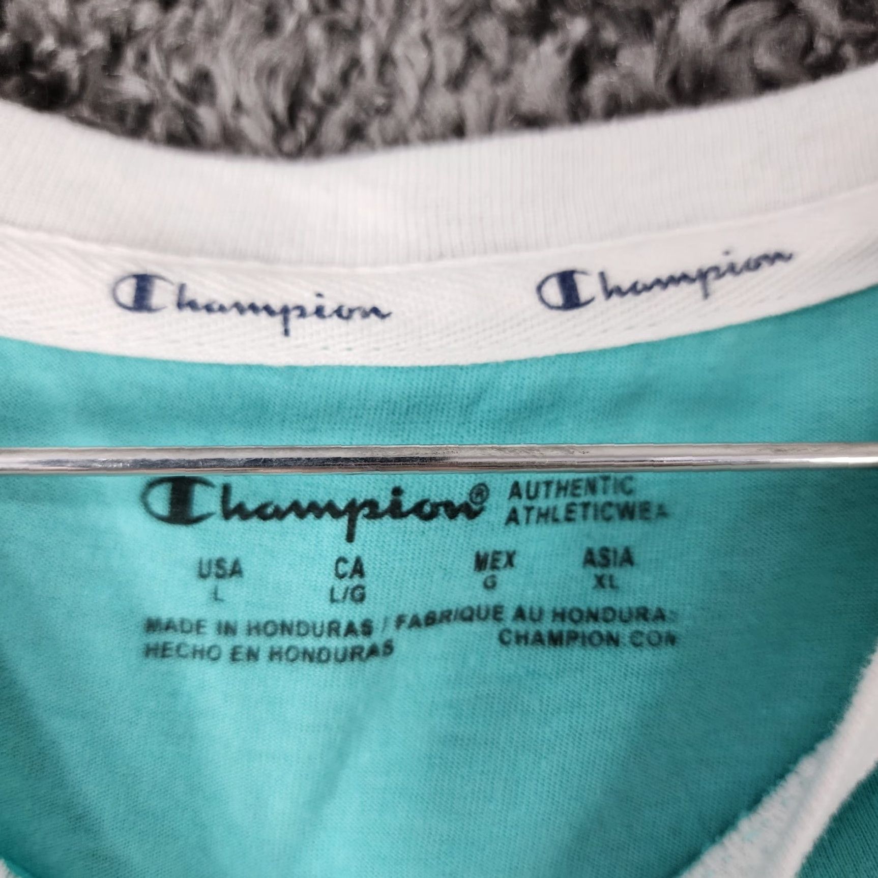 Champion Champion Cropped Tee Teal Short Sleeve Womens Size L Shirt Size 36" / US 14 / IT 50 - 4 Thumbnail