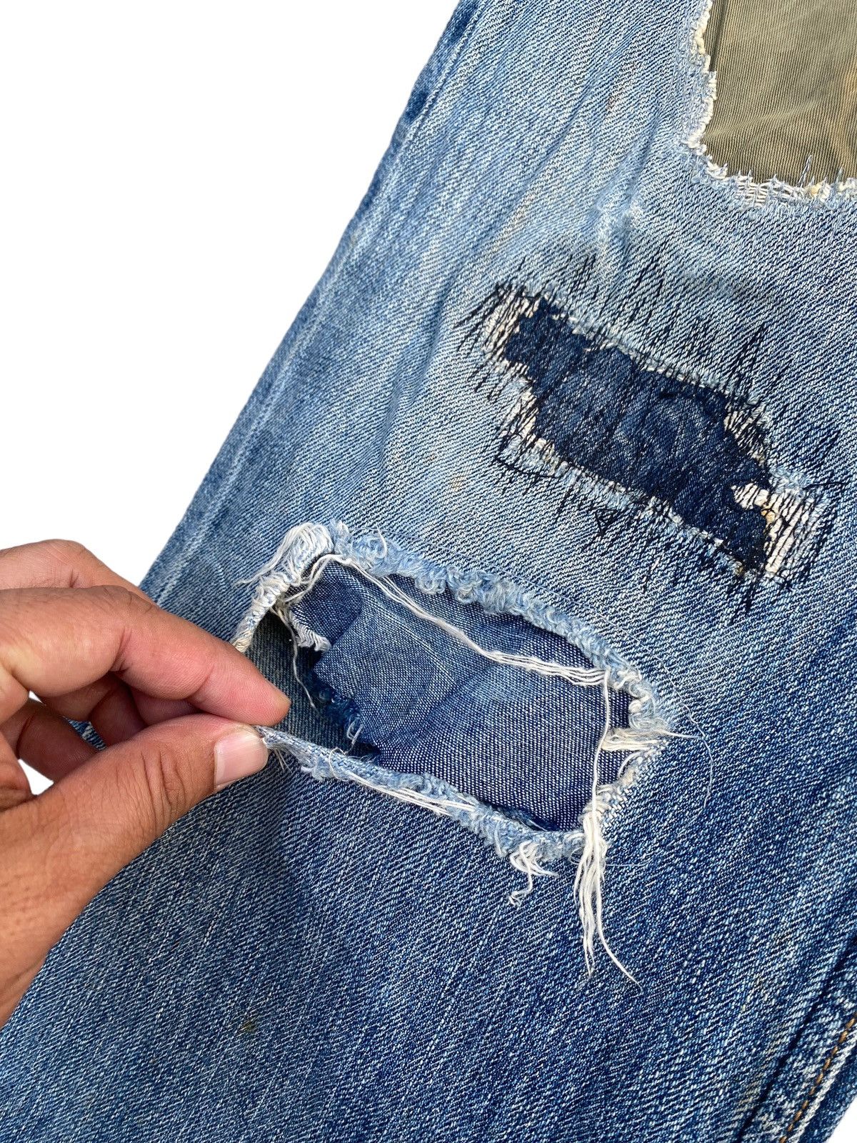 Johnbull Vintage John Bull Kurt Cobain Style Distressed Rework Pant Size US 30 / EU 46 - 5 Thumbnail