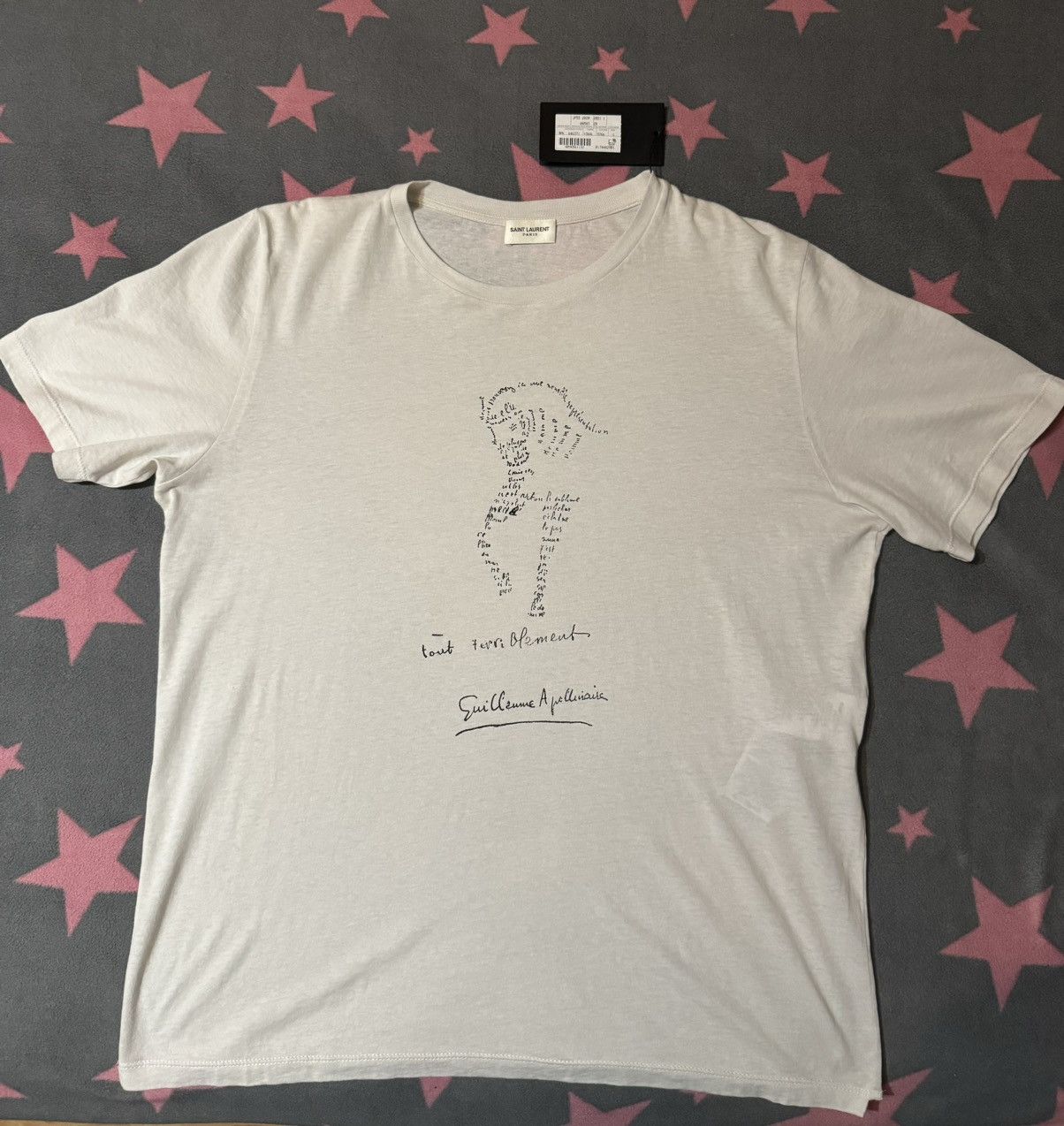 image of Saint Laurent Paris Saint Laurent Tout Terriblement in White, Men's (Size Small)