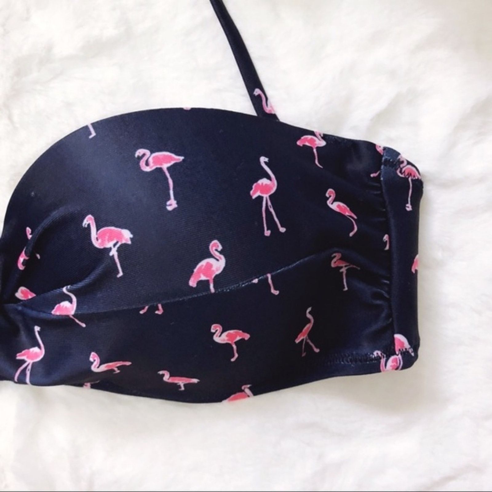Gap GAP Flamingo Navy Blue Twist Bandeau Bikini Top Size XS / US 0-2 / IT 36-38 - 4 Thumbnail