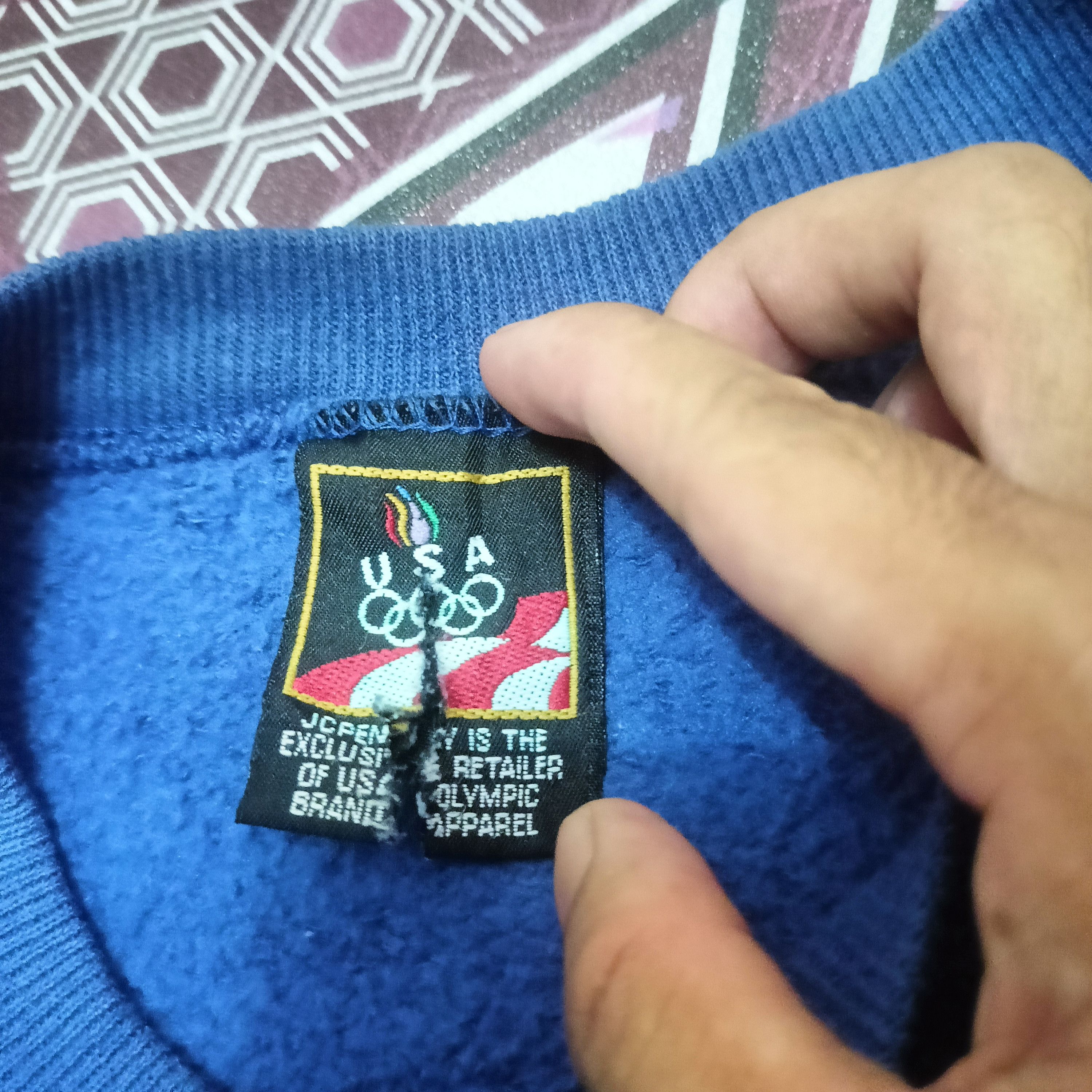 USA Olympics × Vintage Vintage Olympic USA Sweatshirt Small Logo Embroidered Size US L / EU 52-54 / 3 - 6 Thumbnail