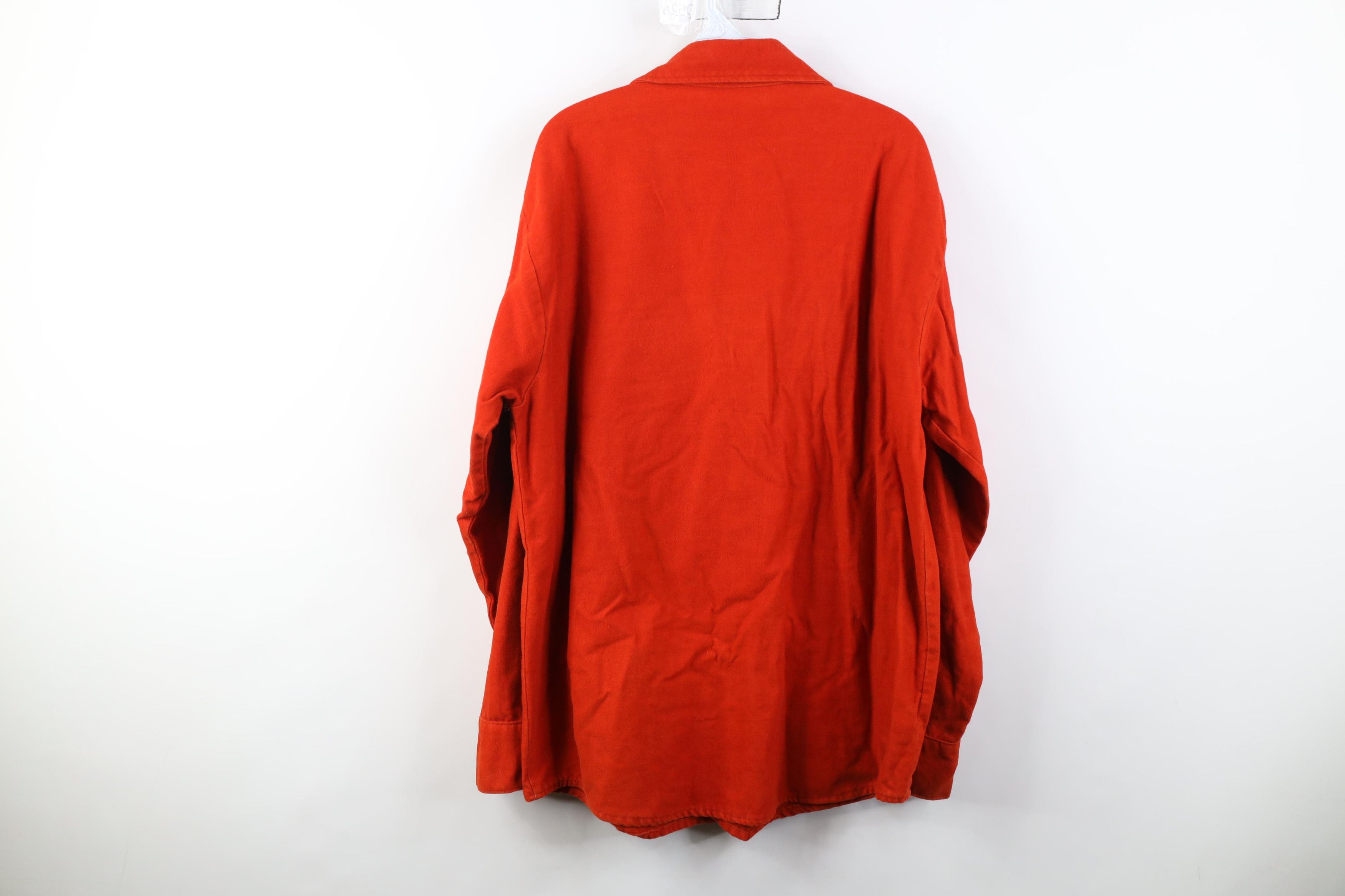 Vintage Vintage 70s Streetwear Chamois Cloth Button Shirt Orange USA Size US XL / EU 56 / 4 - 13 Thumbnail