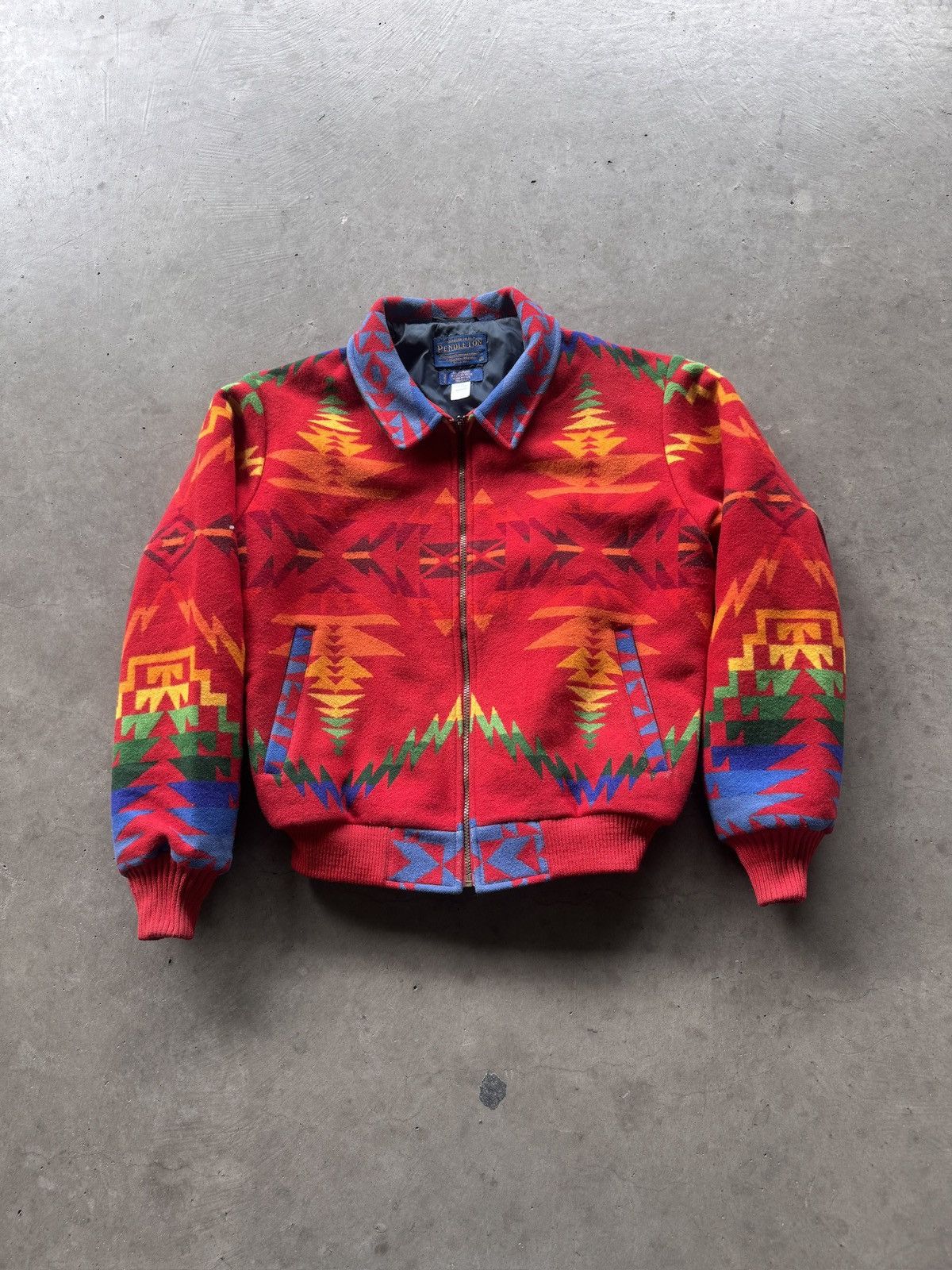 Vintage Pendleton Aztec Red Wool Jacket
